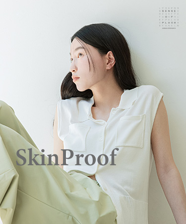 洗濯可』近赤外線カットエリツキニットベスト(One OFF WHITE