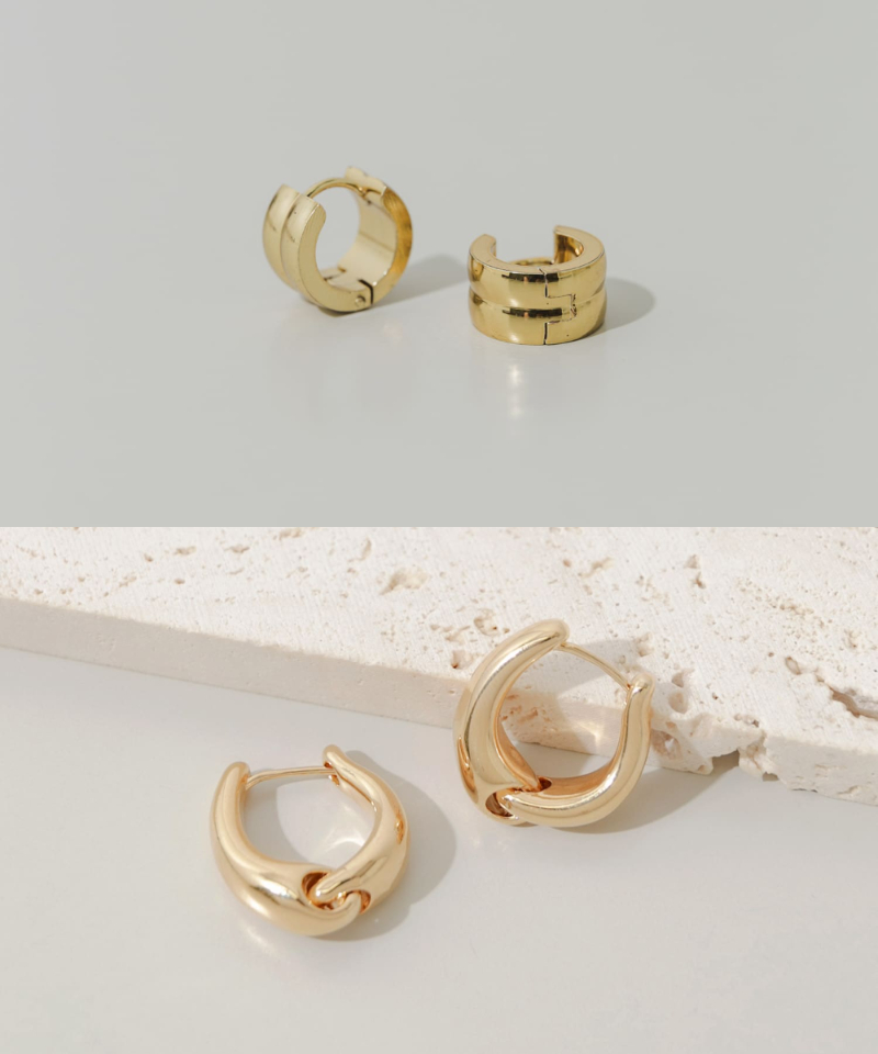 永遠の定番、フープデザインのイヤリング＆ピアス