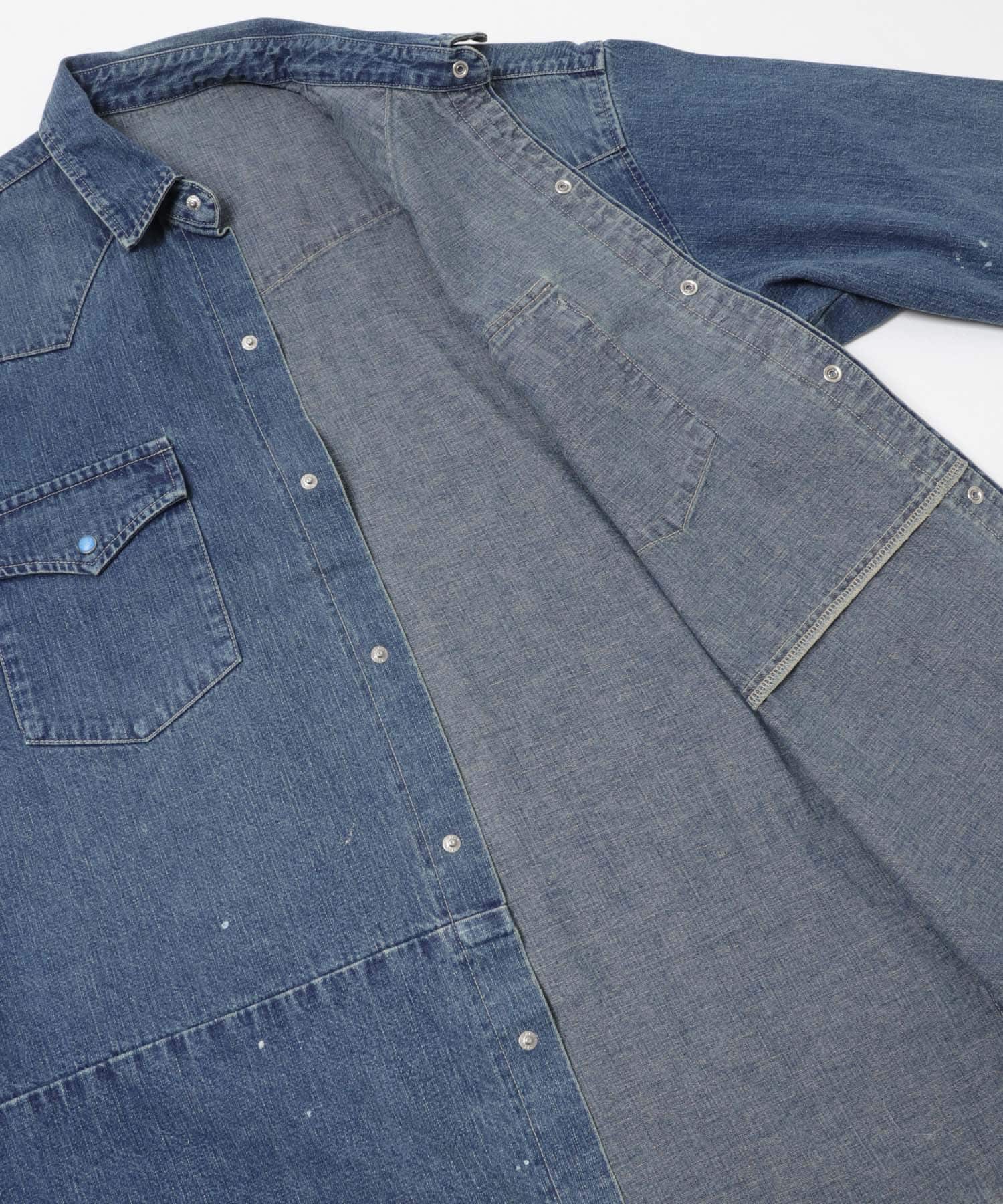 PORTER CLASSIC　BREAKFAST DENIM WESTERN SHIRTS BLUE 2