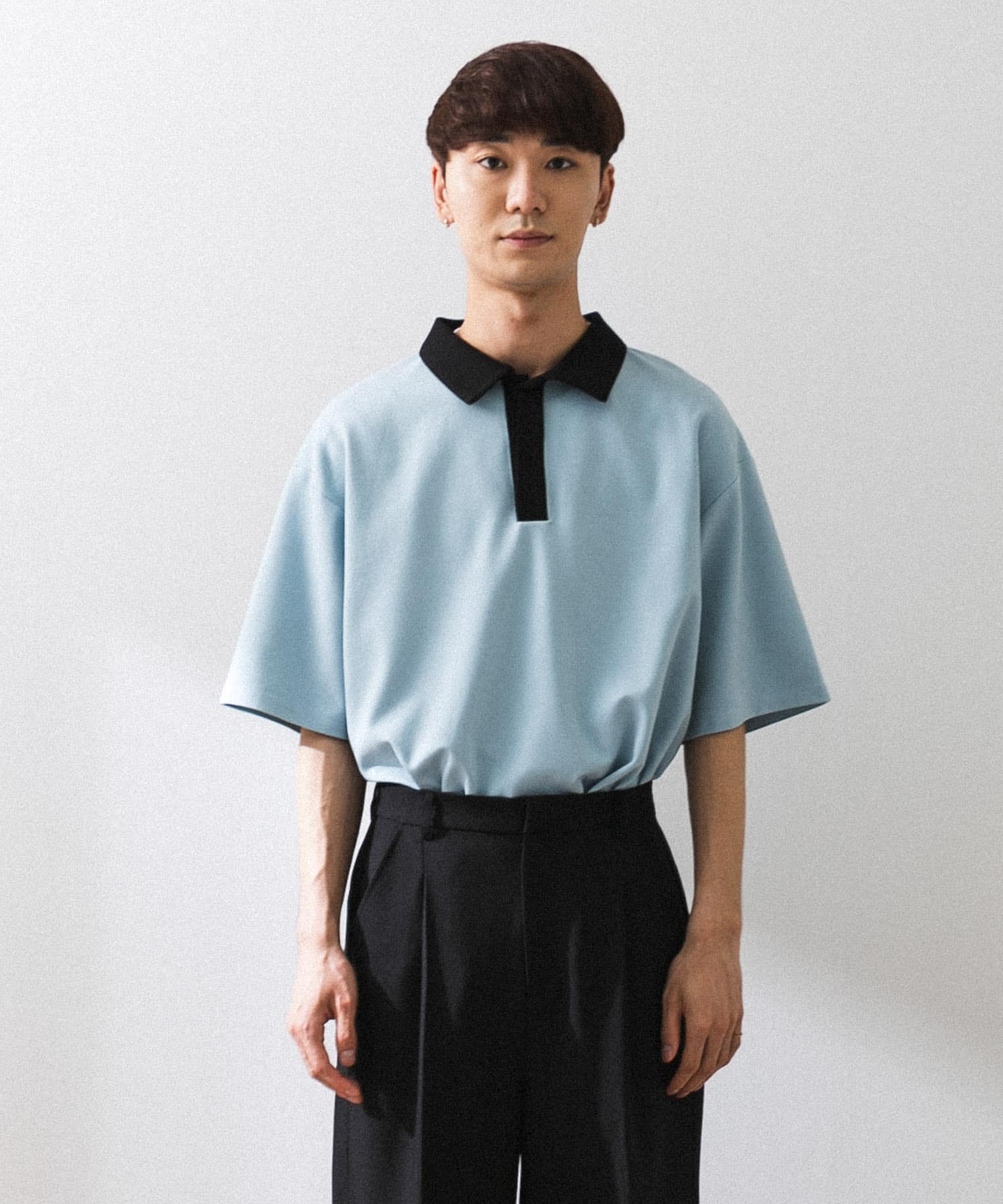 Couleur Meler sakasa　minimal shirts SKYBLUE FREE