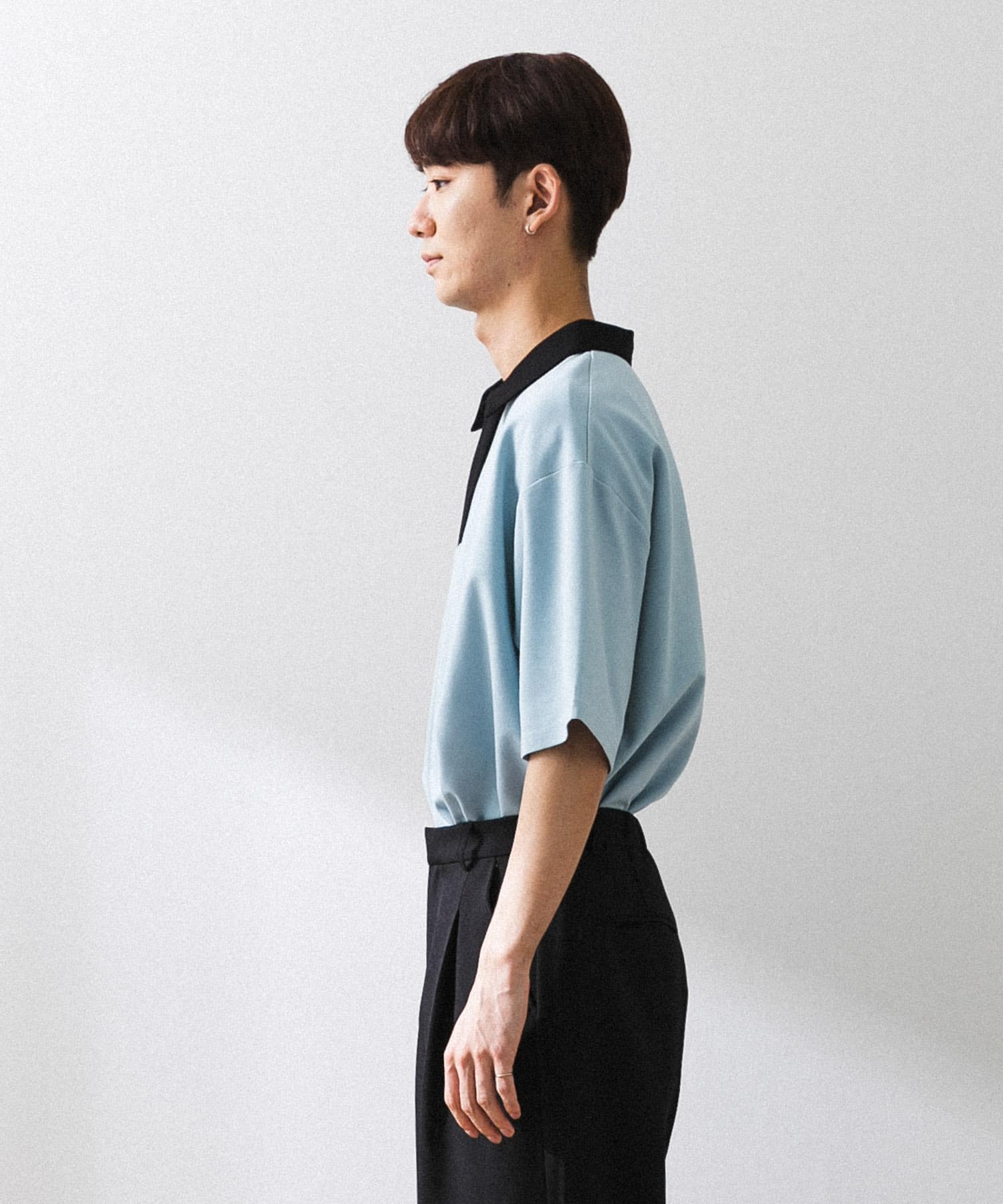 Couleur Meler sakasa　minimal shirts SKYBLUE FREE