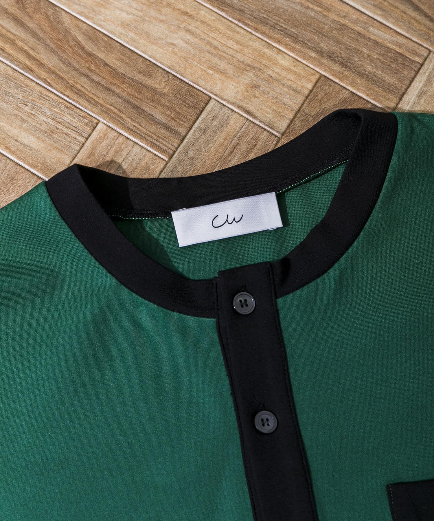 Couleur Meler sakasa　bicolor cardigan GREEN M