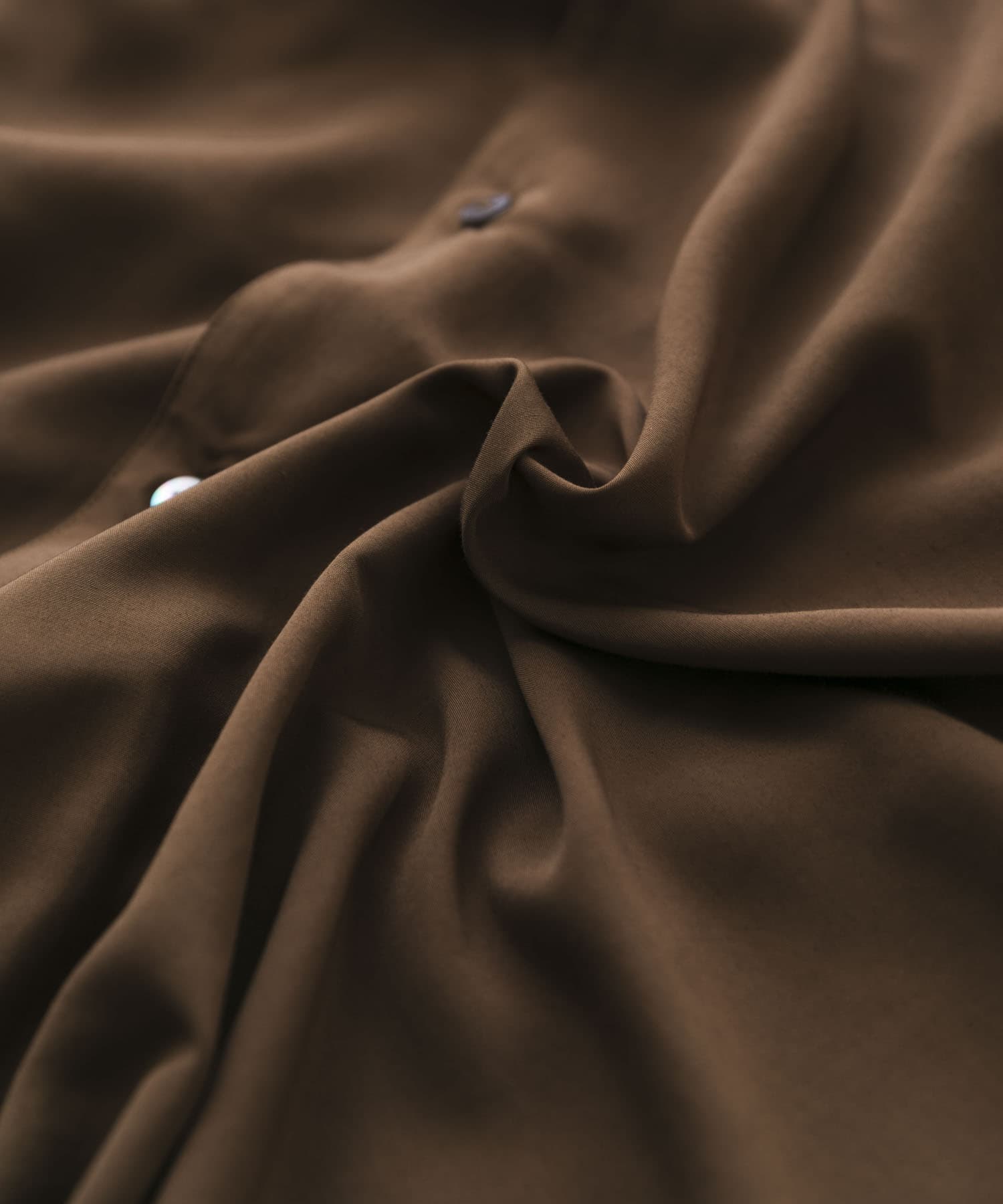 Couleur Meler なかじ　スキッパーカラーシャツ BROWN M