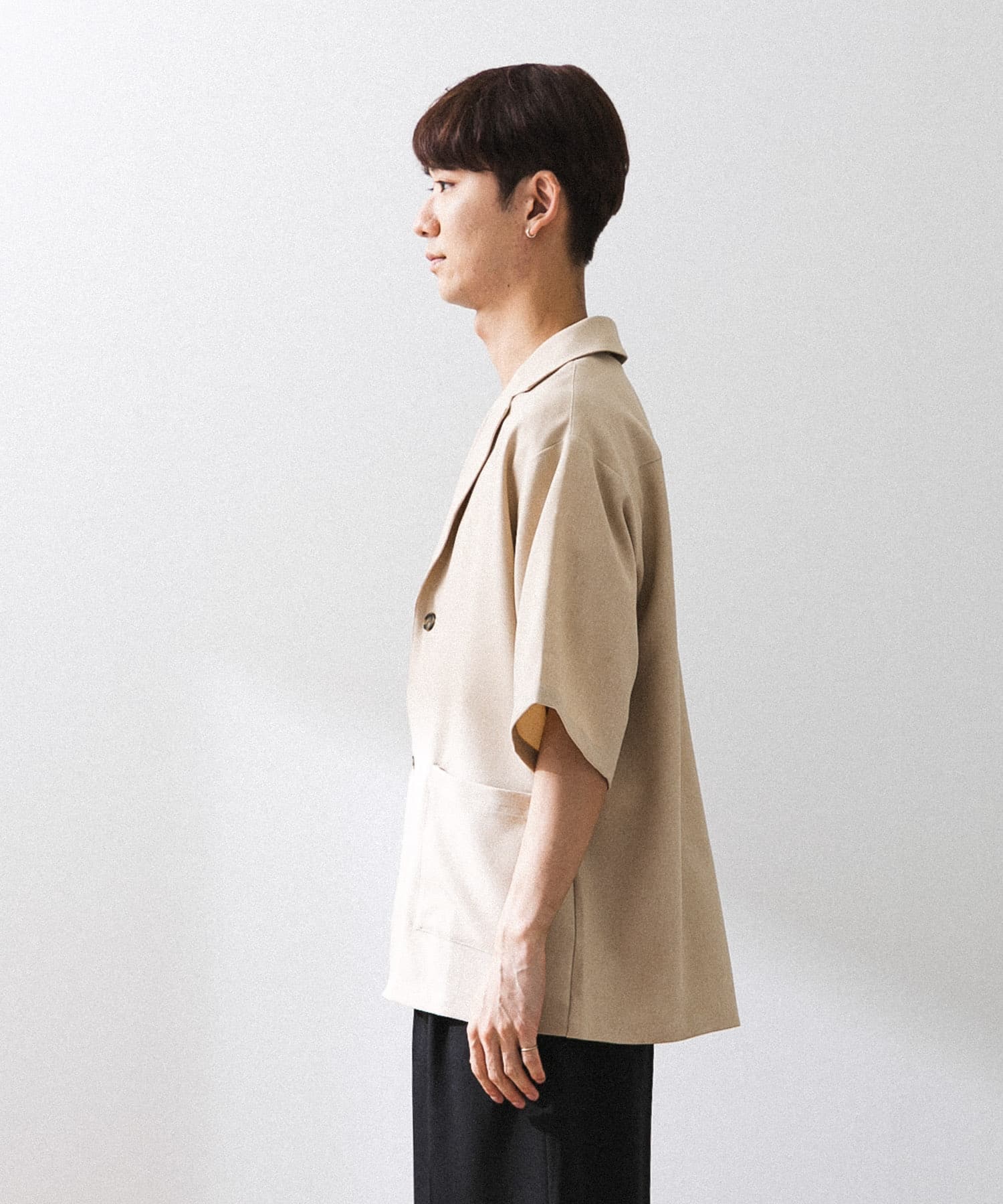 Couleur Meler sakasa　jacket collar shirts BEIGE M