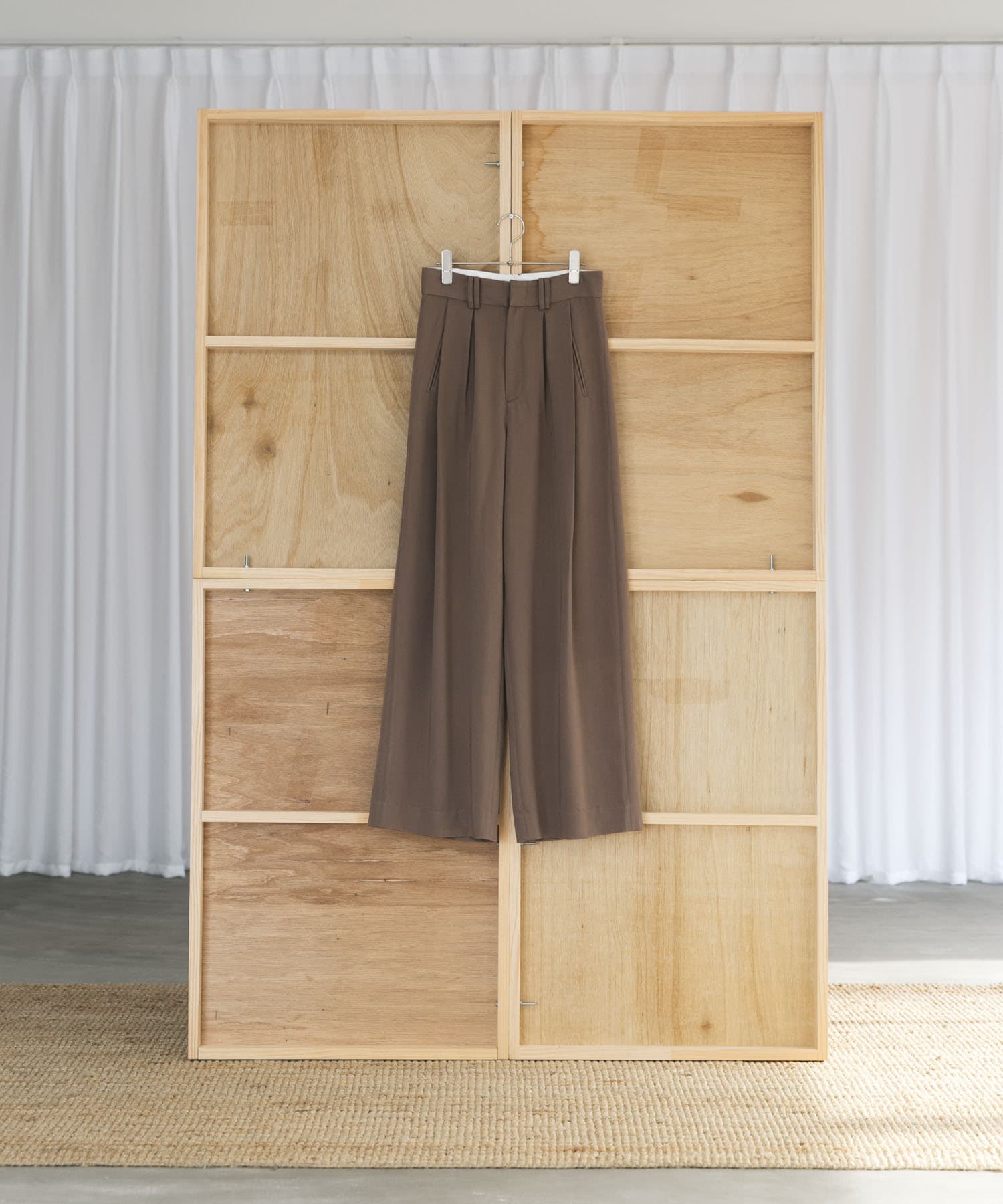 Couleur Meler なかじ　サイドタックスラックス BROWN M