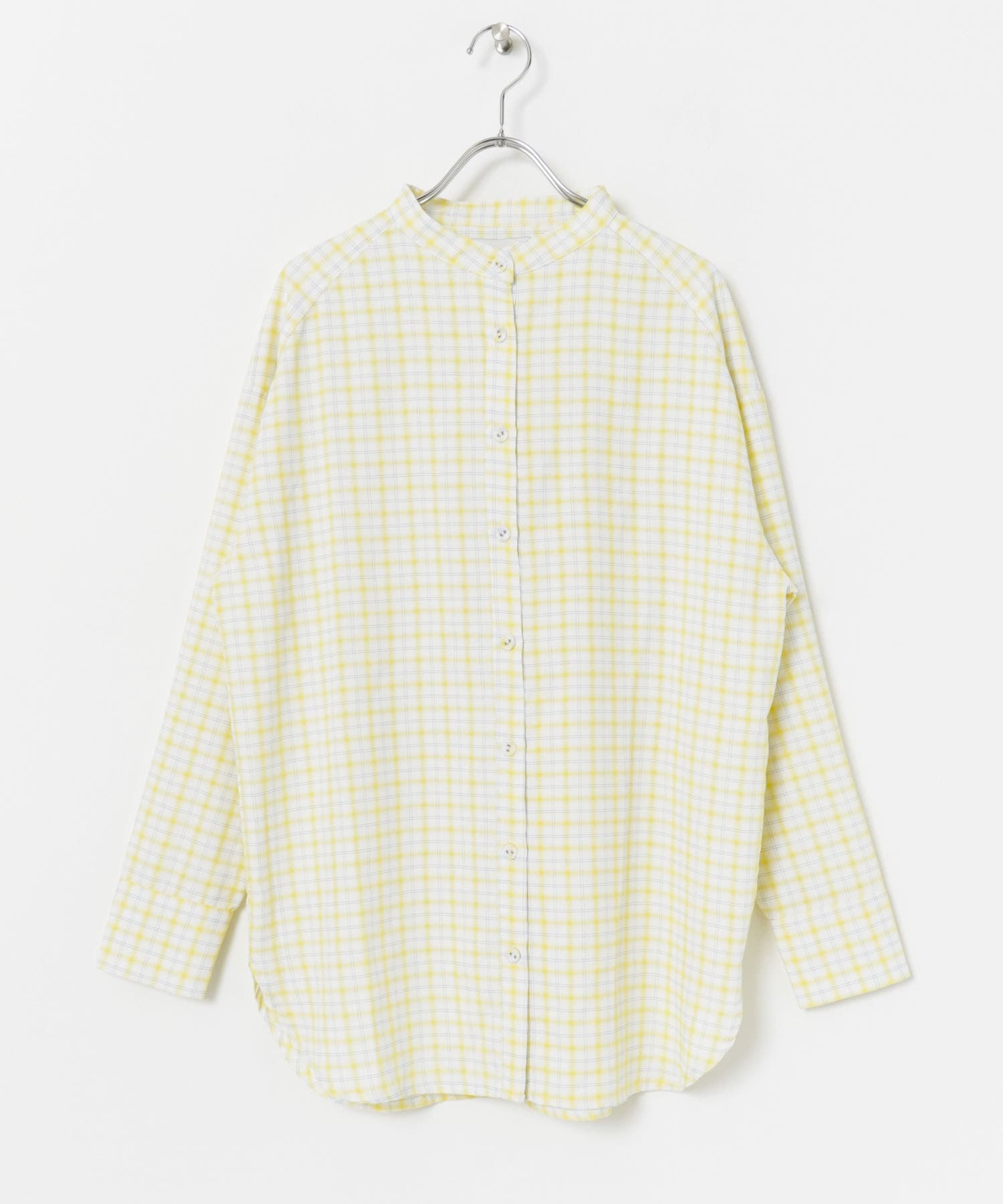 Couleur Meler imoko　オーバーチェックシャツ YELLOW FREE