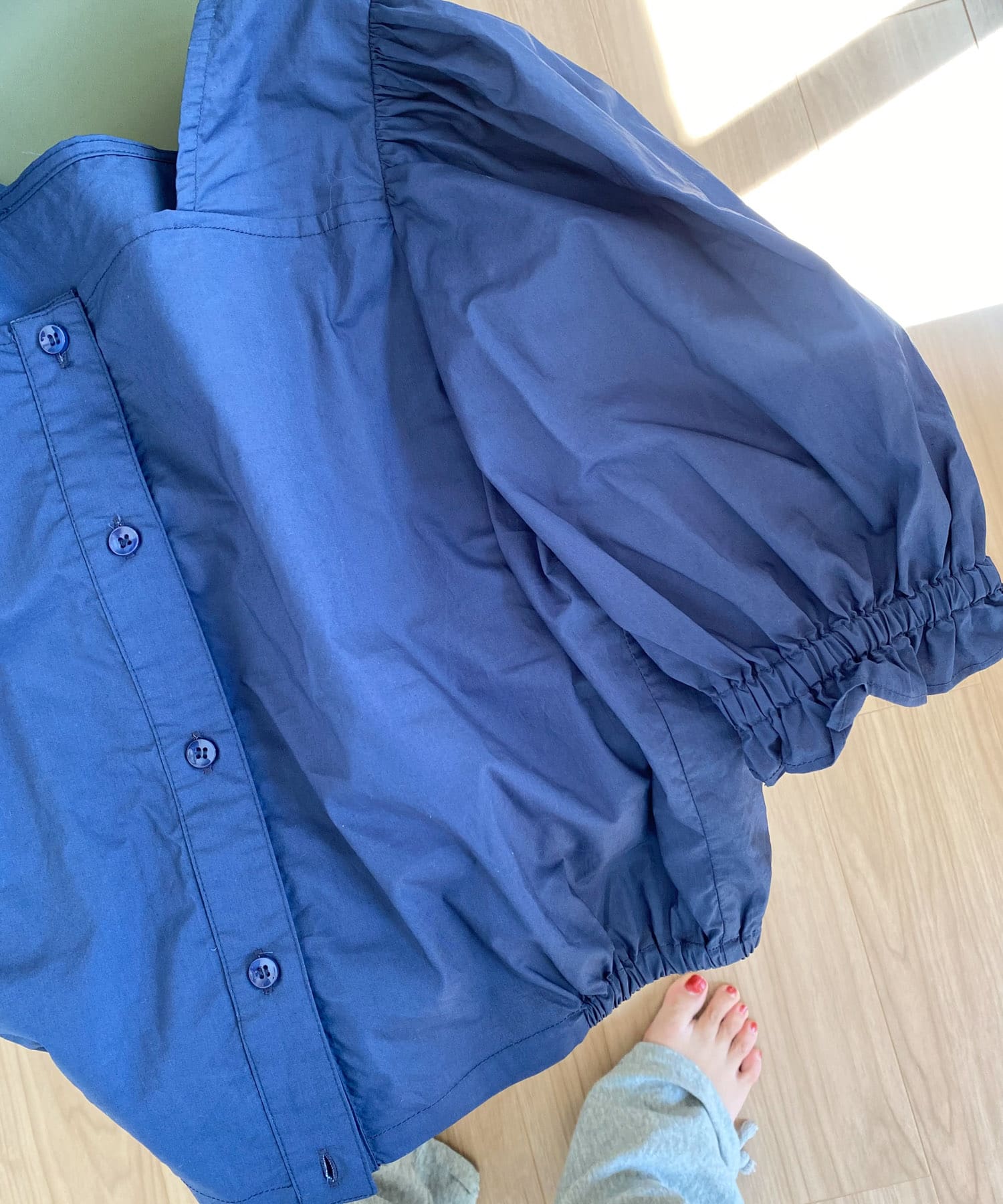 Couleur Meler imoko　スクエアボリュームブラウス NAVY FREE