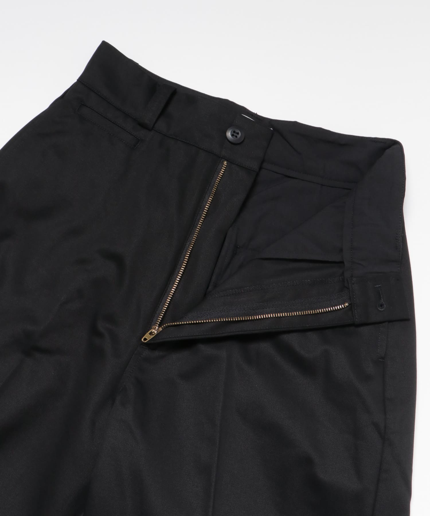 Couleur Meler オクユウカ　ハイウエストチノパンツ BLACK M