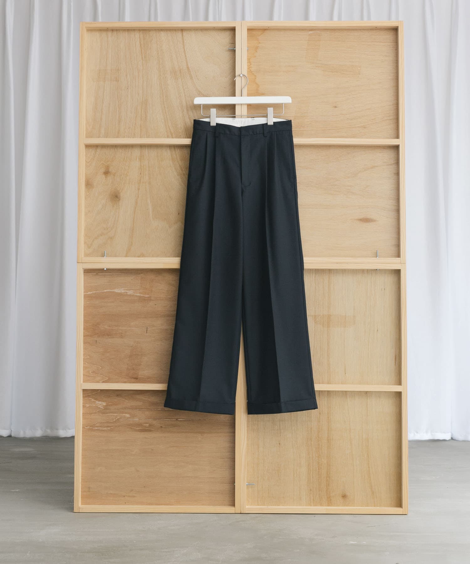 Couleur Meler なかじ　『セットアップ対応』ワイドストレートスラックス NAVY M