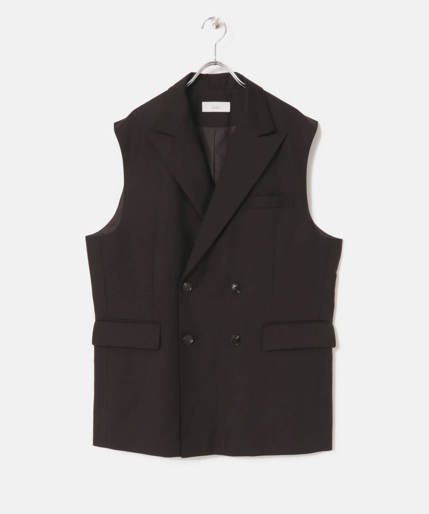 Couleur Meler sakasa　double breasted vest D.BROWN M