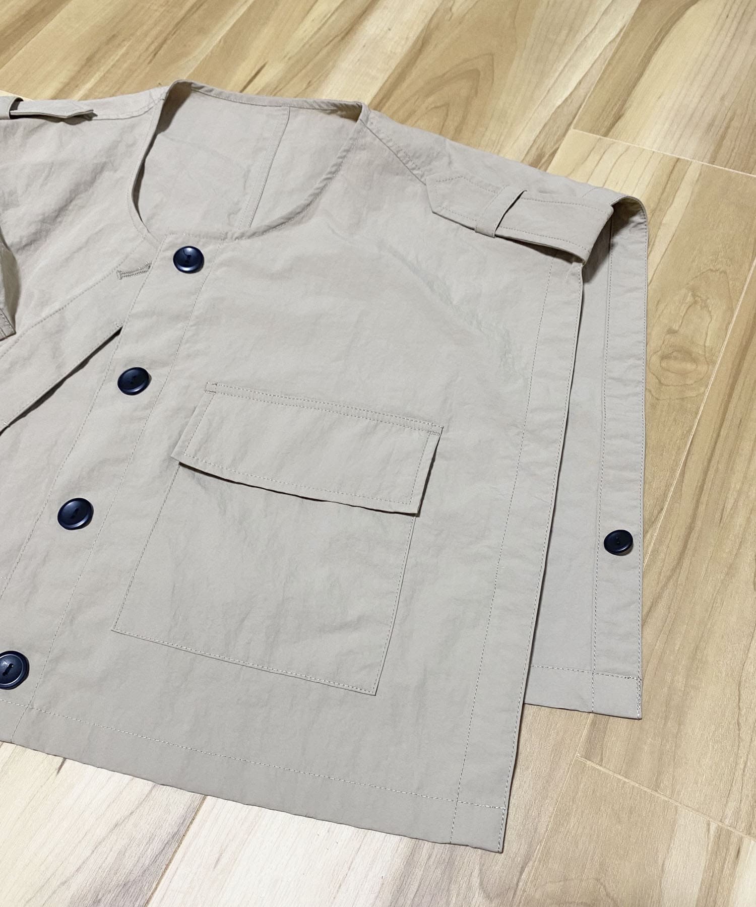 Couleur Meler imoko　スクエアショートベスト BEIGE FREE
