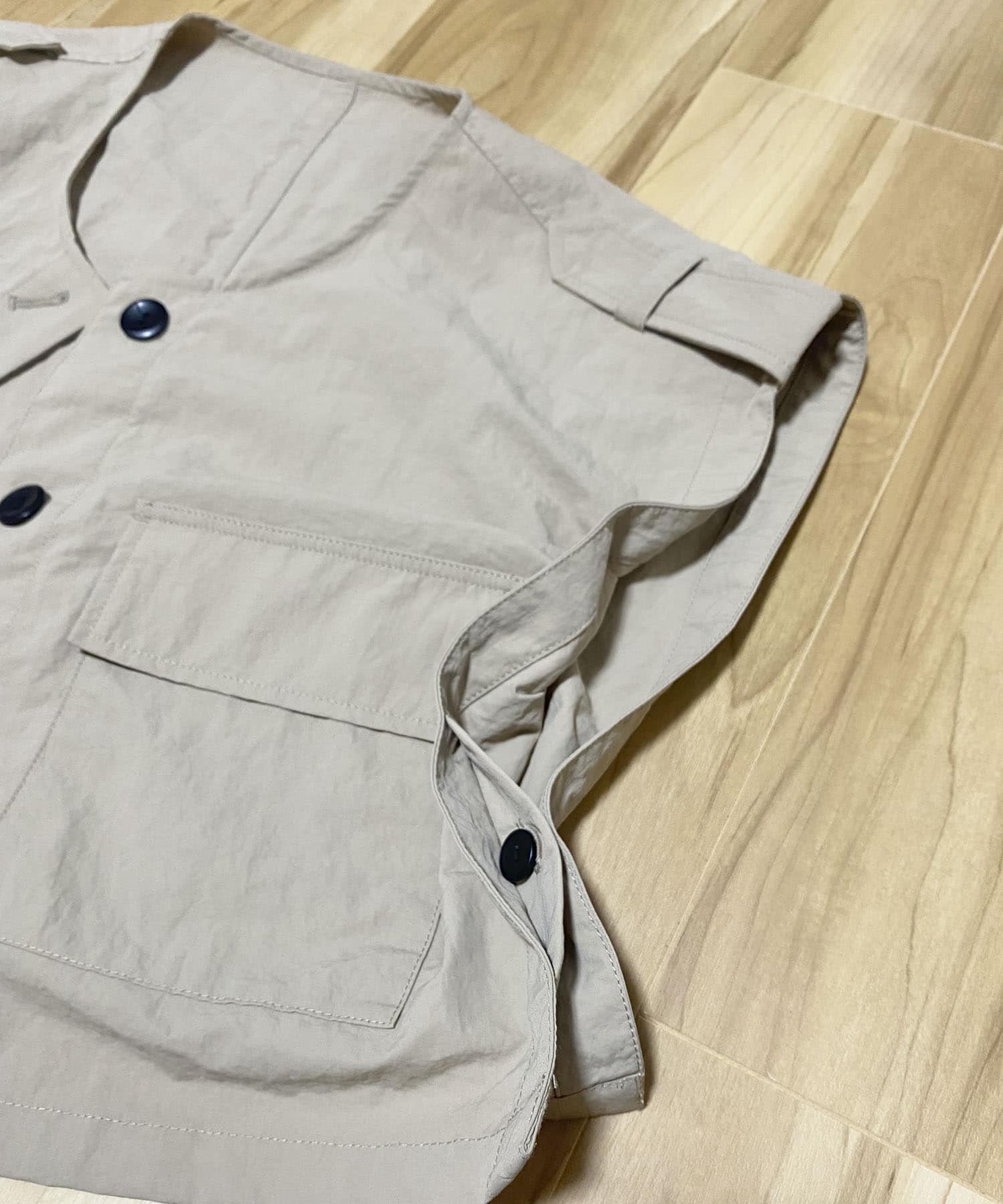 Couleur Meler imoko　スクエアショートベスト BEIGE FREE