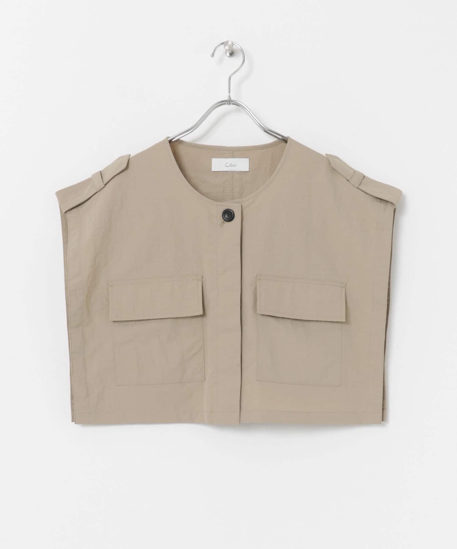 Couleur Meler imoko　スクエアショートベスト BEIGE FREE