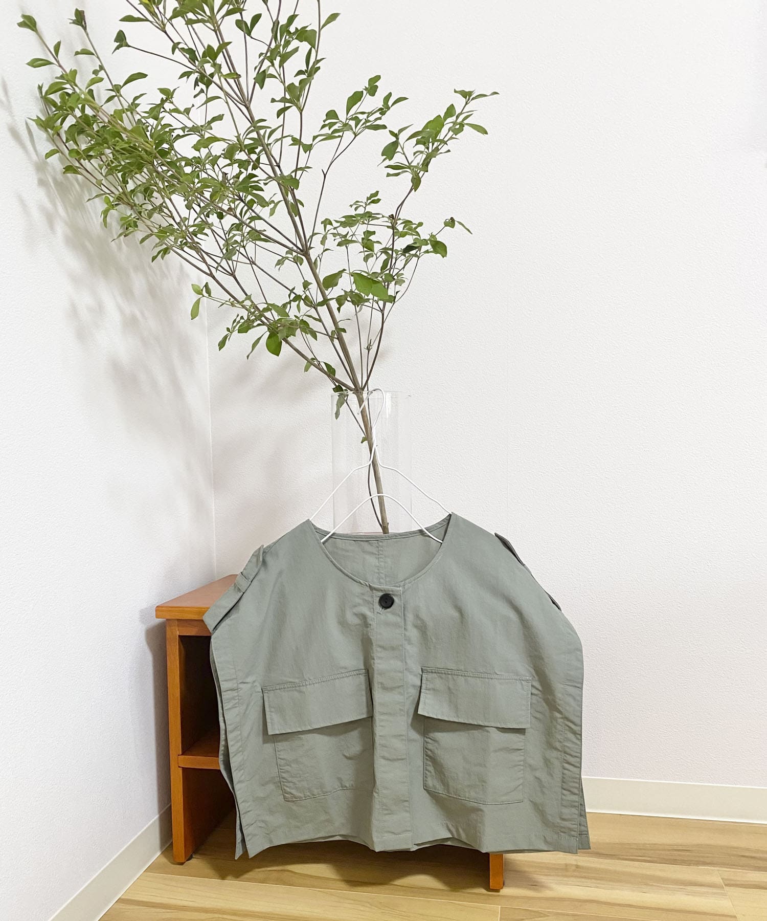 Couleur Meler imoko　スクエアショートベスト L.KHAKI FREE