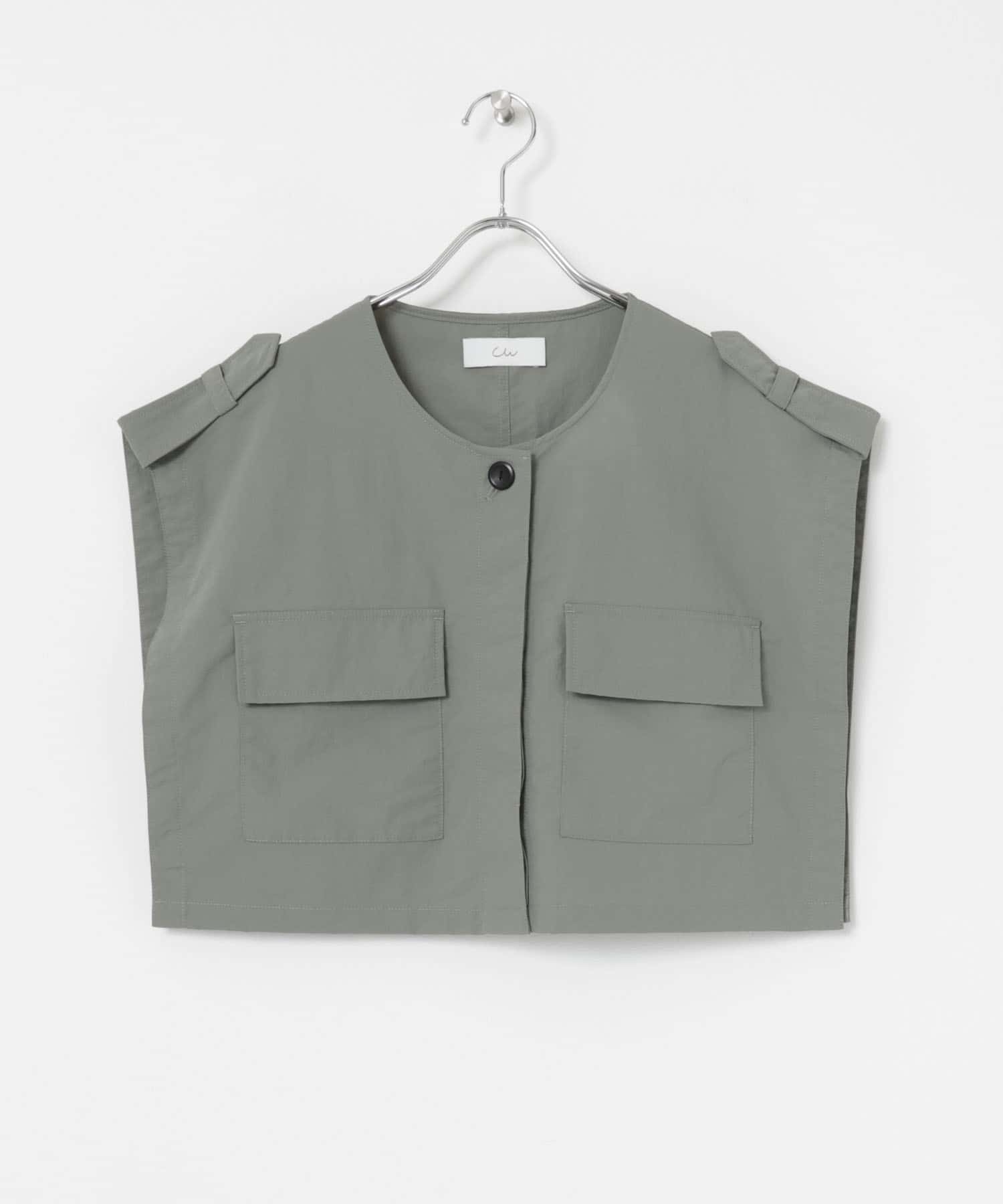Couleur Meler imoko　スクエアショートベスト L.KHAKI FREE