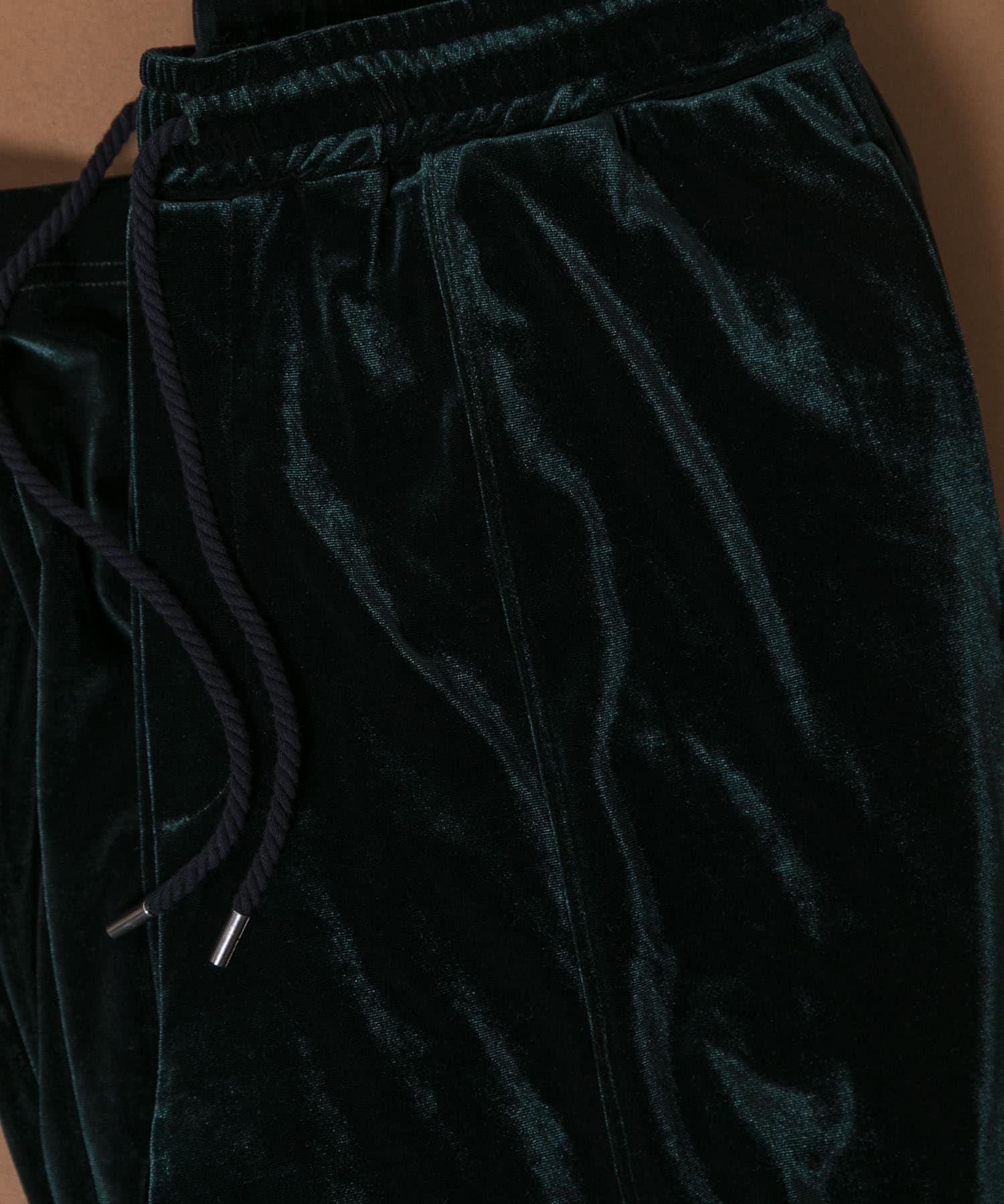 Couleur Meler sakasa　center tuck velour pants BLACK M