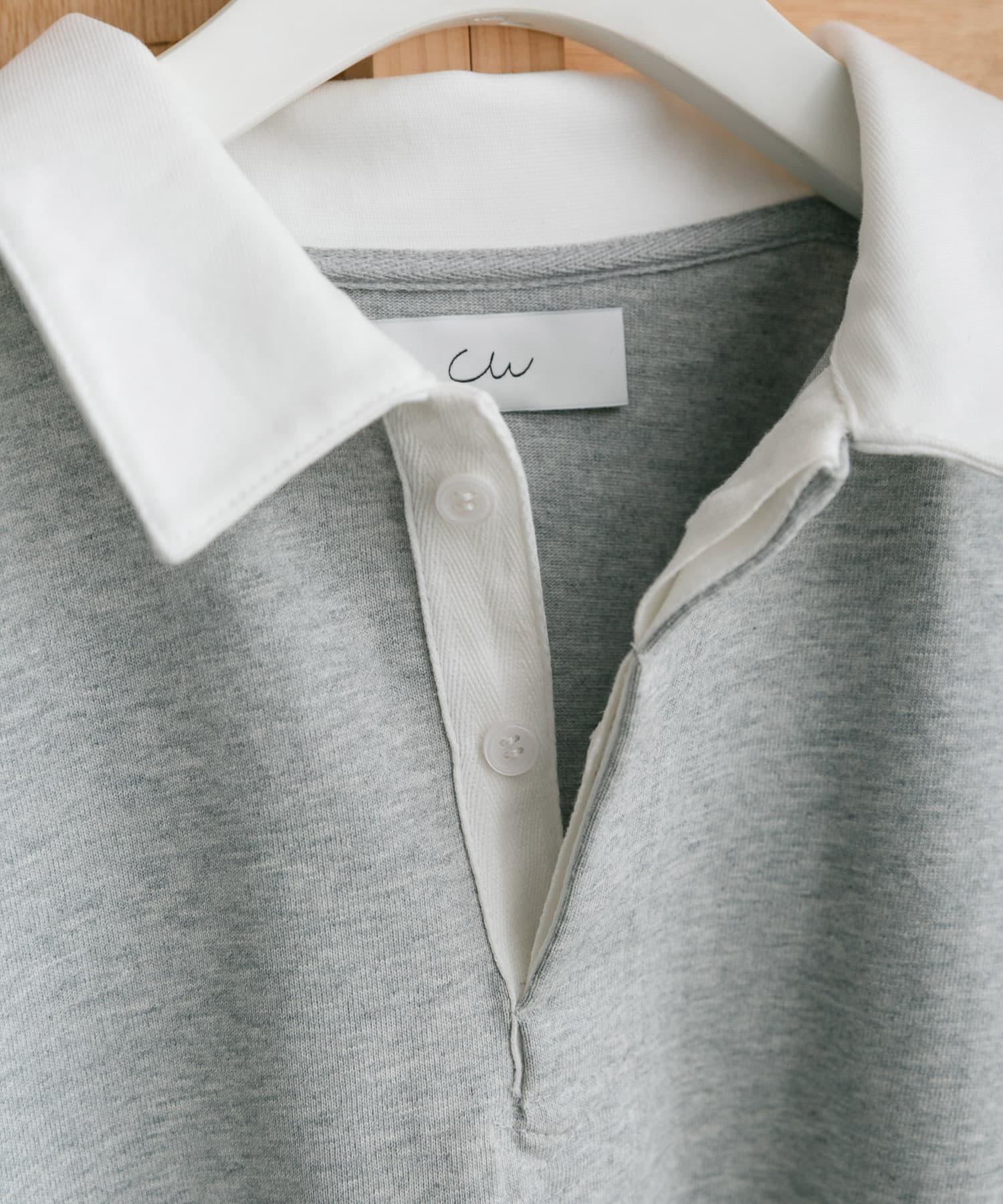 Couleur Meler なかじ　サイドスリットラガーシャツ H.GRAY M