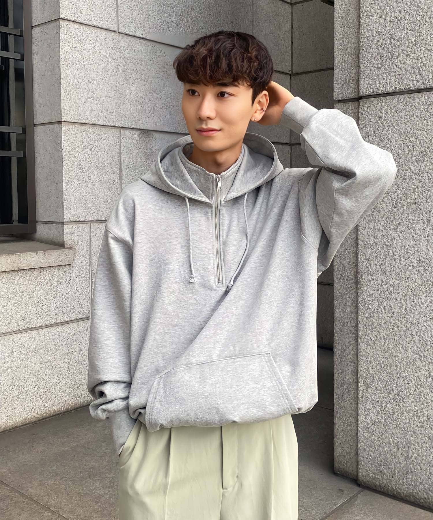 Couleur Meler sakasa　half zip sweat hoodie