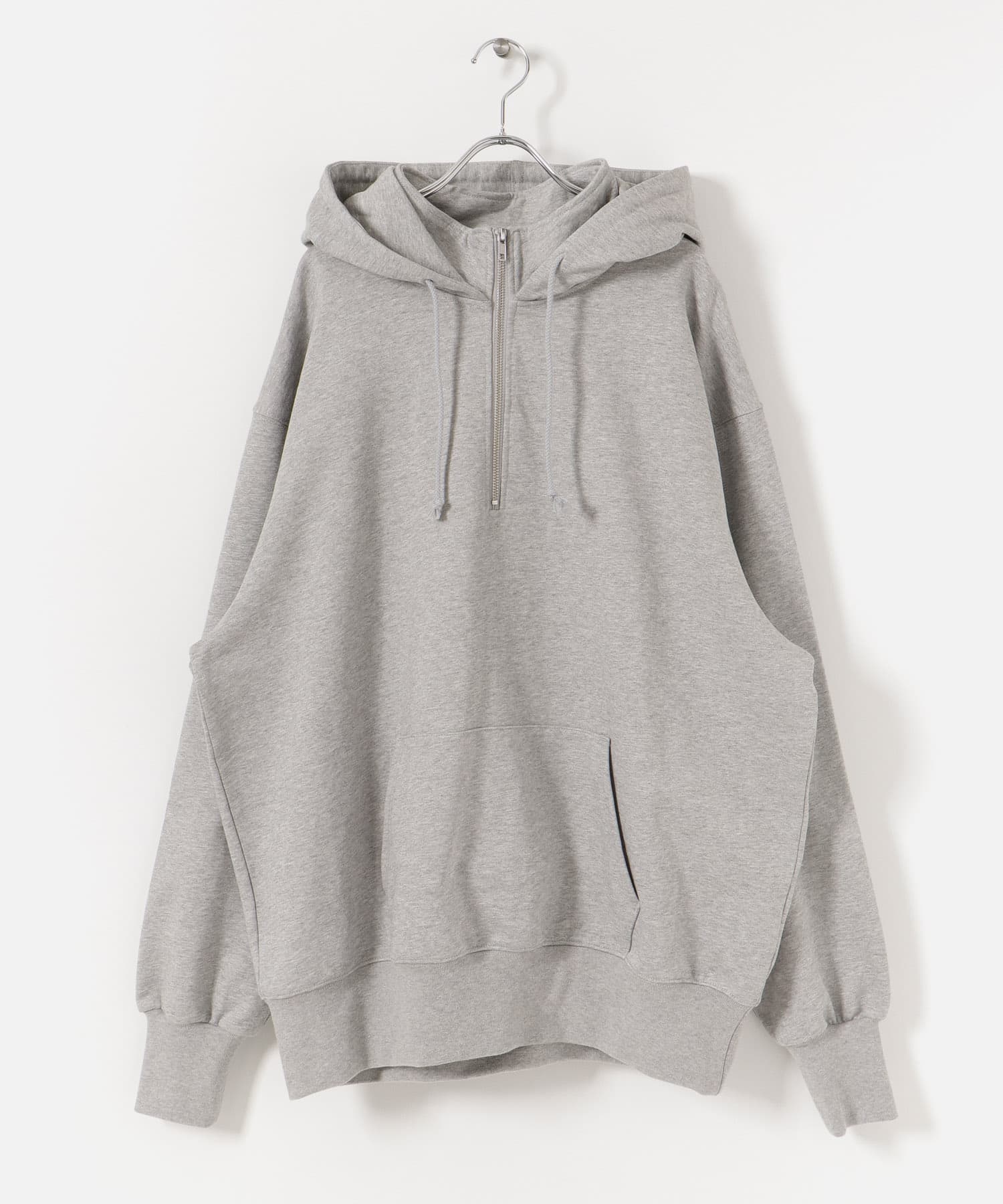 Couleur Meler sakasa　half zip sweat hoodie H.GRAY M