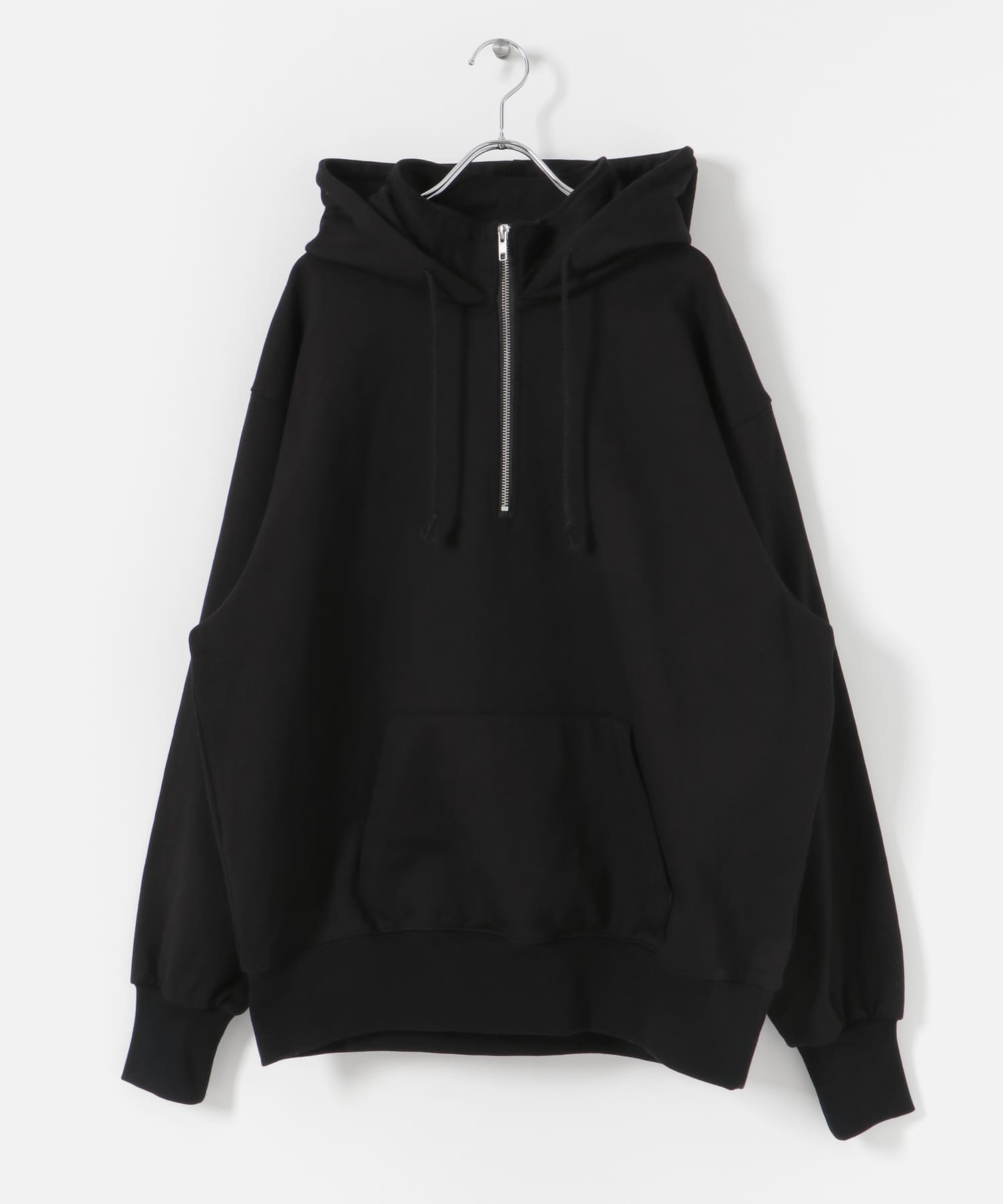 Couleur Meler sakasa　half zip sweat hoodie BLACK M
