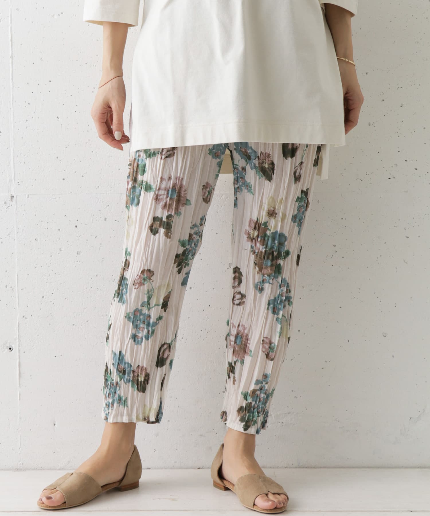 mizuiro ind　print washer pants