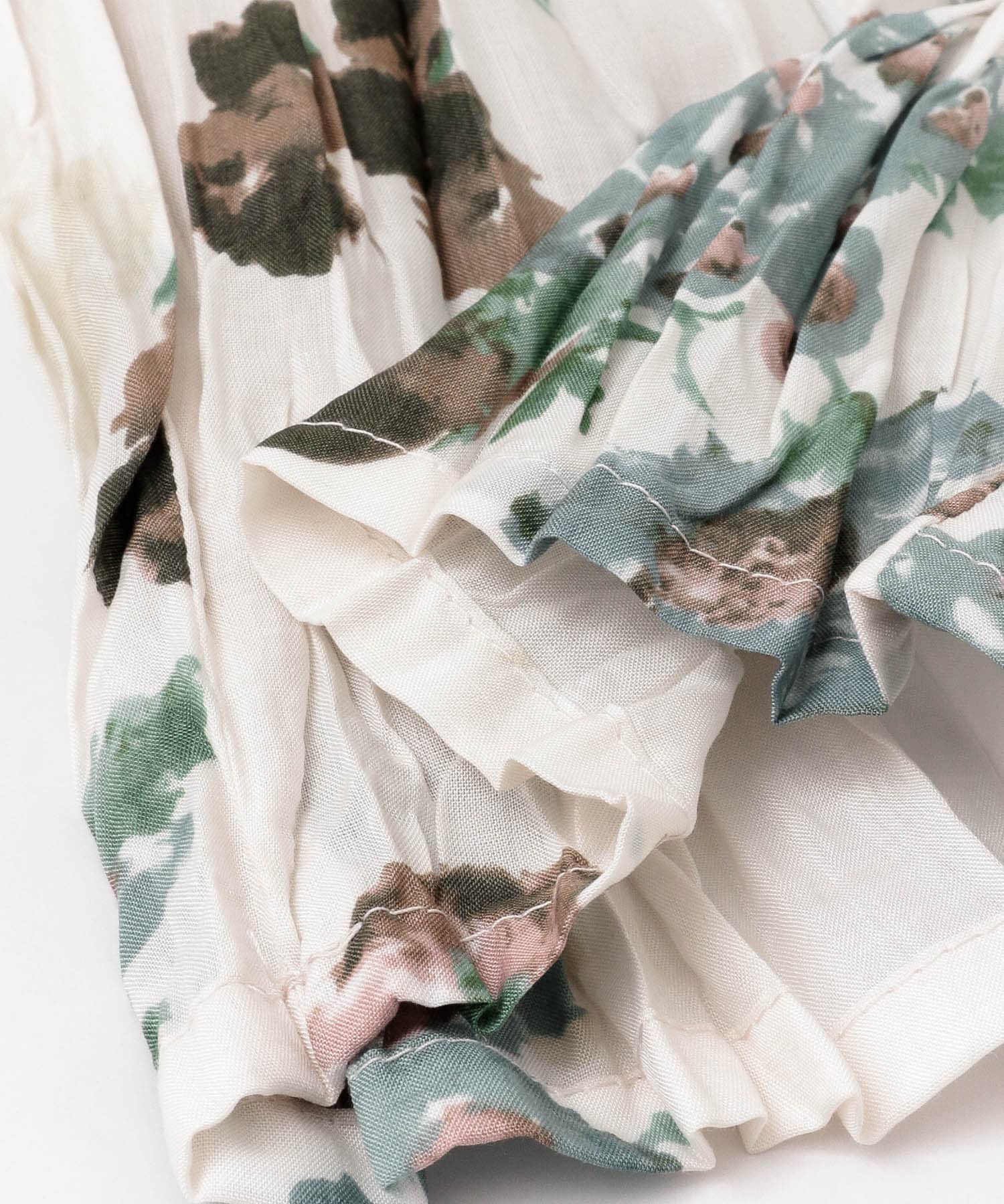 mizuiro ind　print washer pants off white 1
