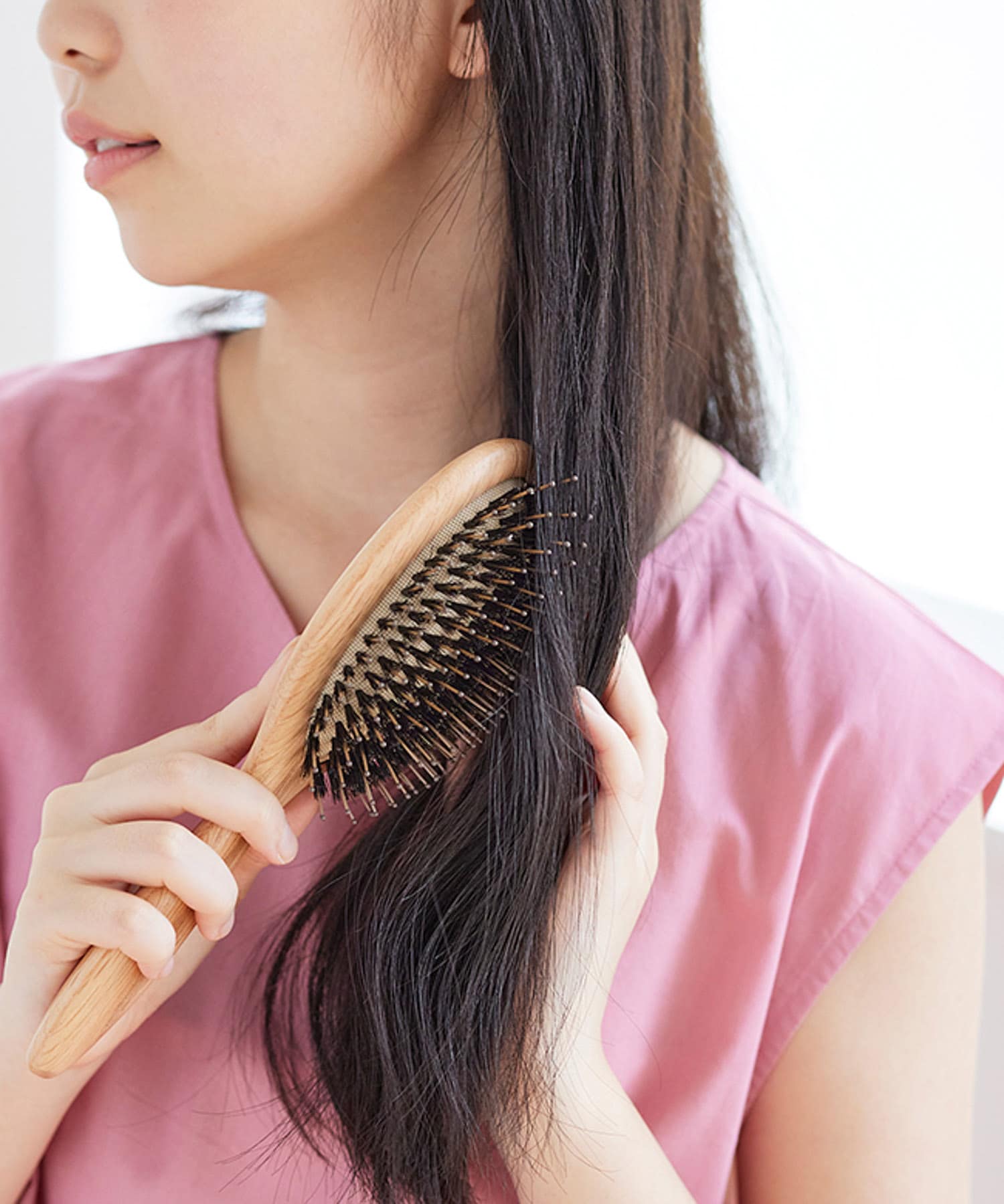 shesay　オーク材のヘアブラシ - -