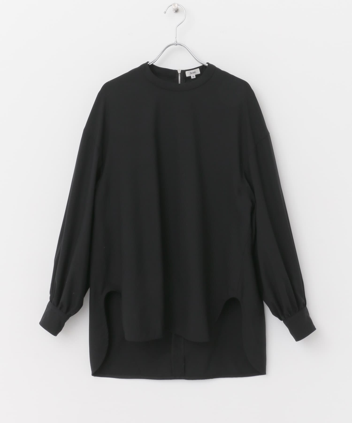 Scye　Wool Tropical Blouse クロ 38
