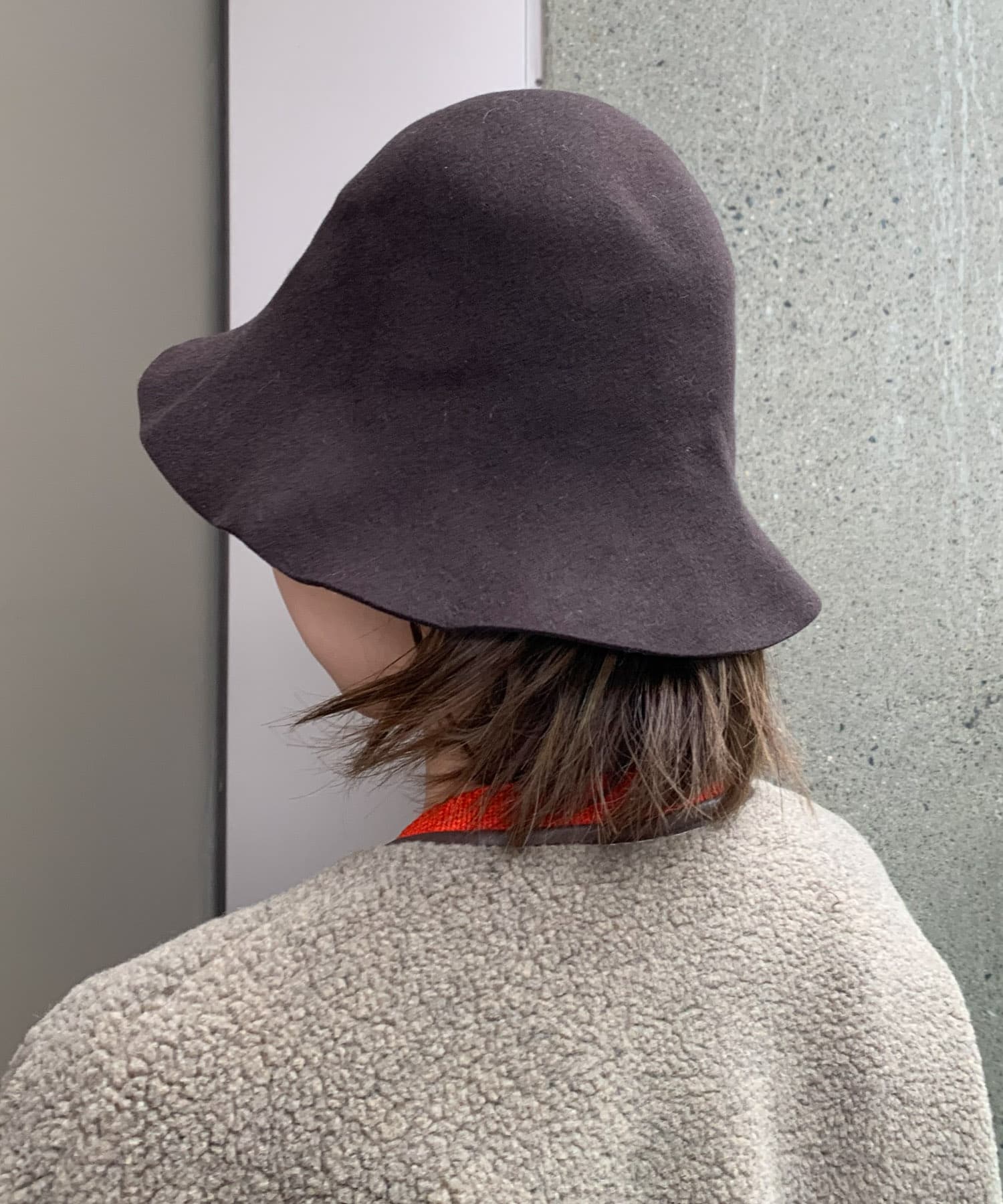 PAESAGGIO DELLA TOSCANA　ウールチューリップハット DARK BROWN FREE