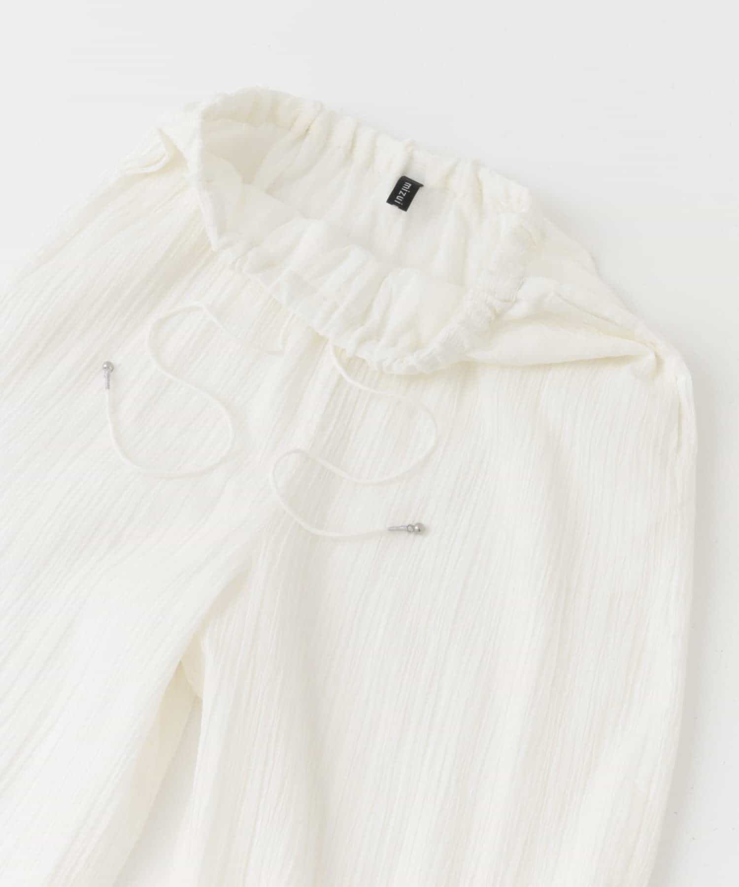 mizuiro ind　crape wide easy pants off white FREE