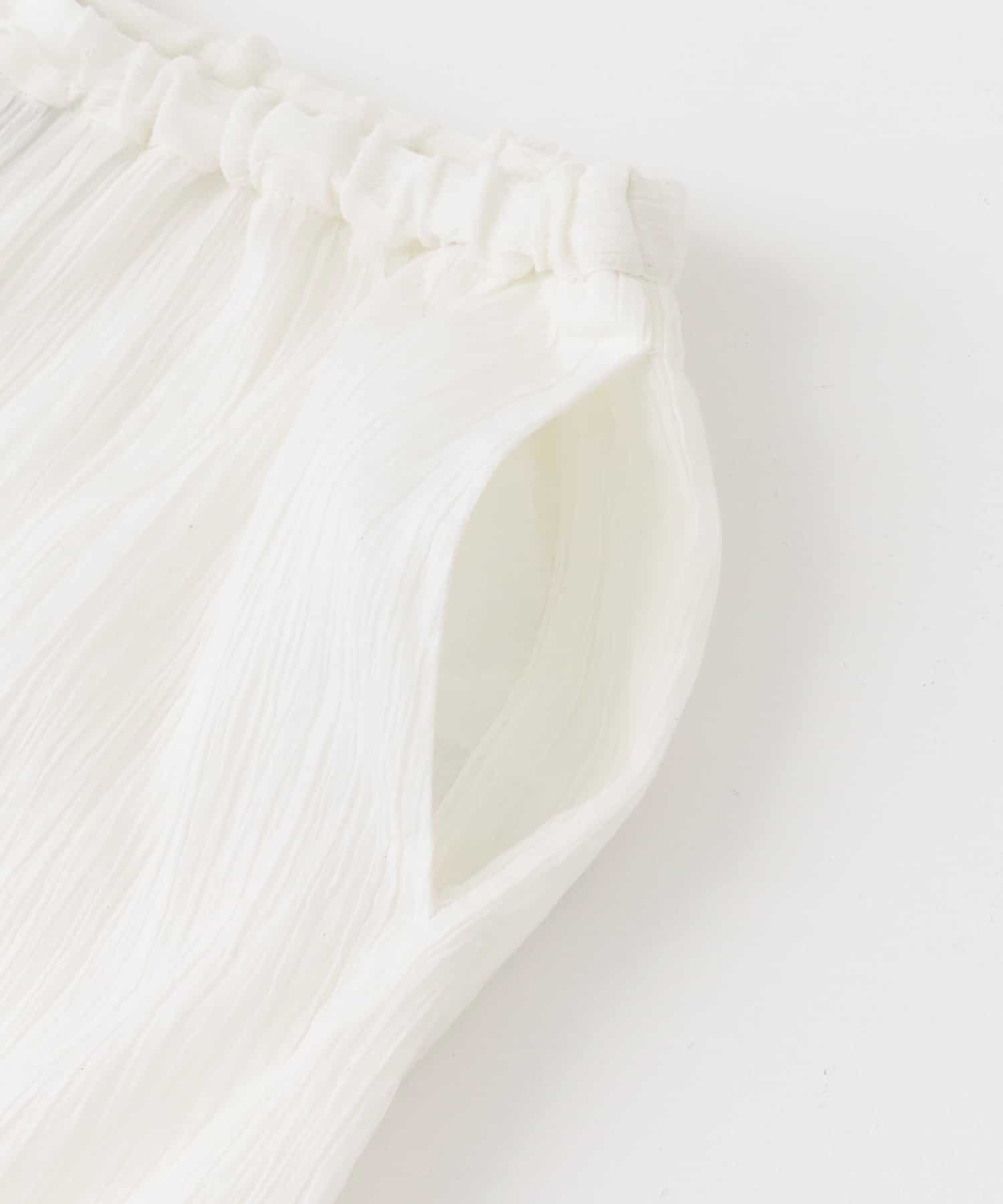 mizuiro ind　crape wide easy pants off white FREE