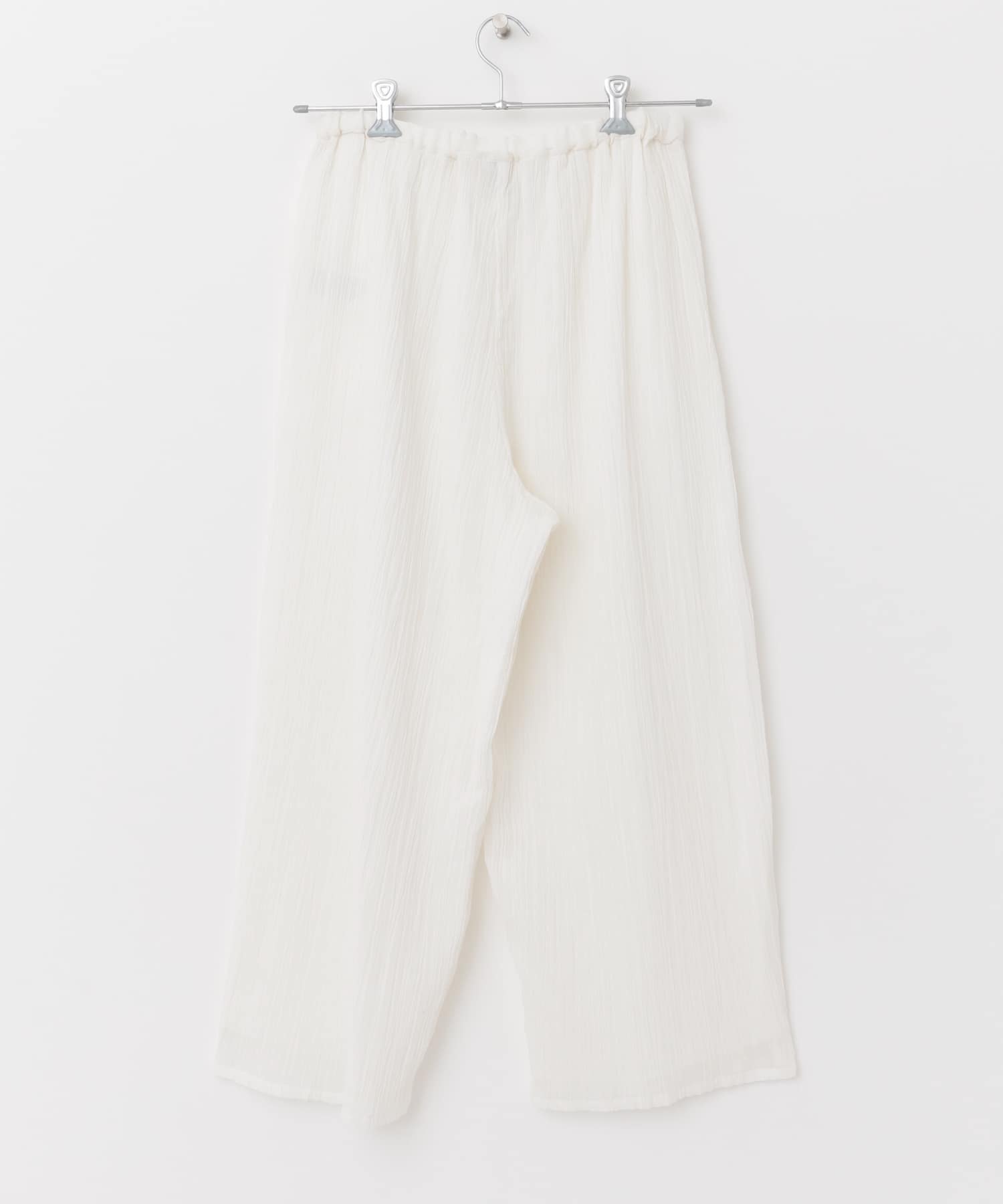 mizuiro ind　crape wide easy pants off white FREE