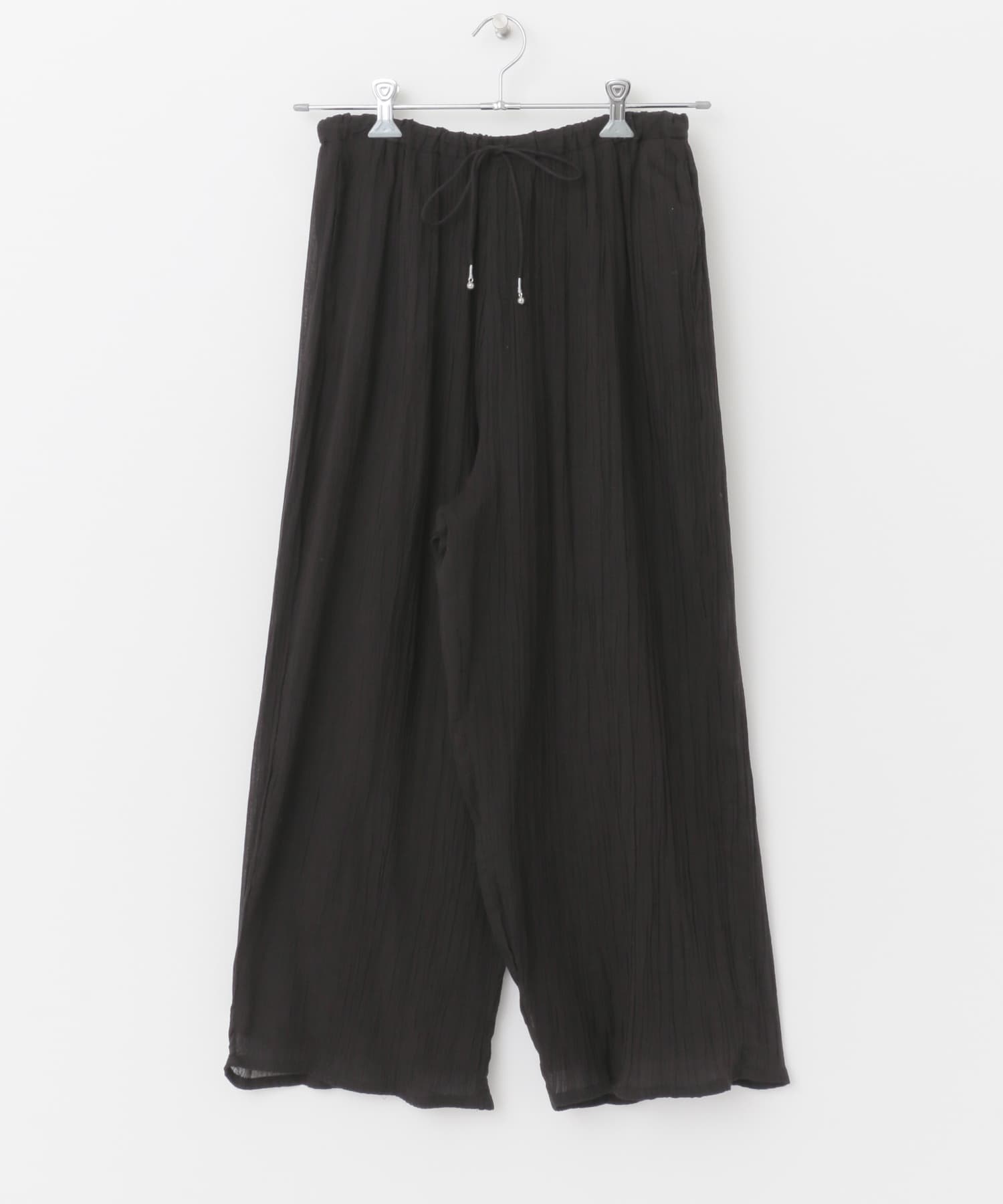 mizuiro ind　crape wide easy pants black FREE