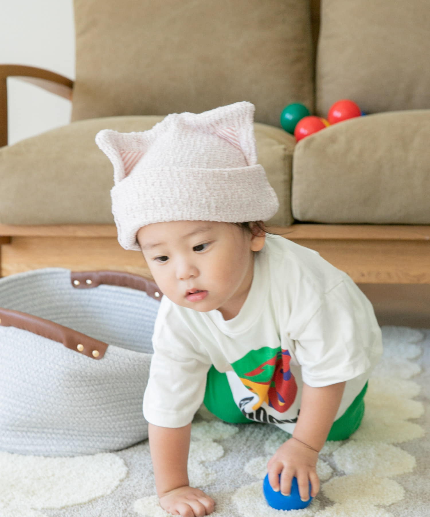 『WEB限定』kontex　キャットキャップ ピンク -