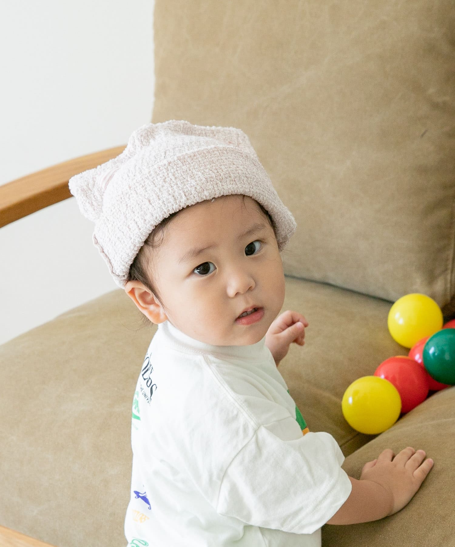 『WEB限定』kontex　キャットキャップ ピンク -