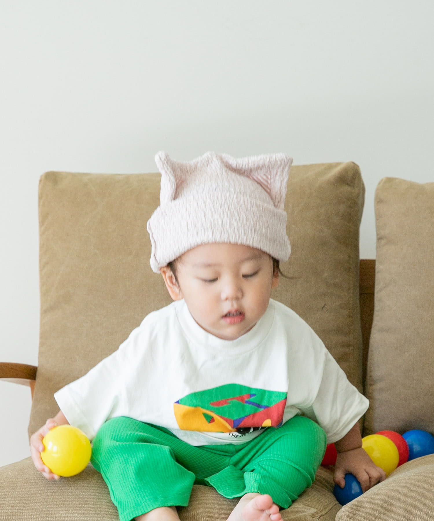 『WEB限定』kontex　キャットキャップ ピンク -
