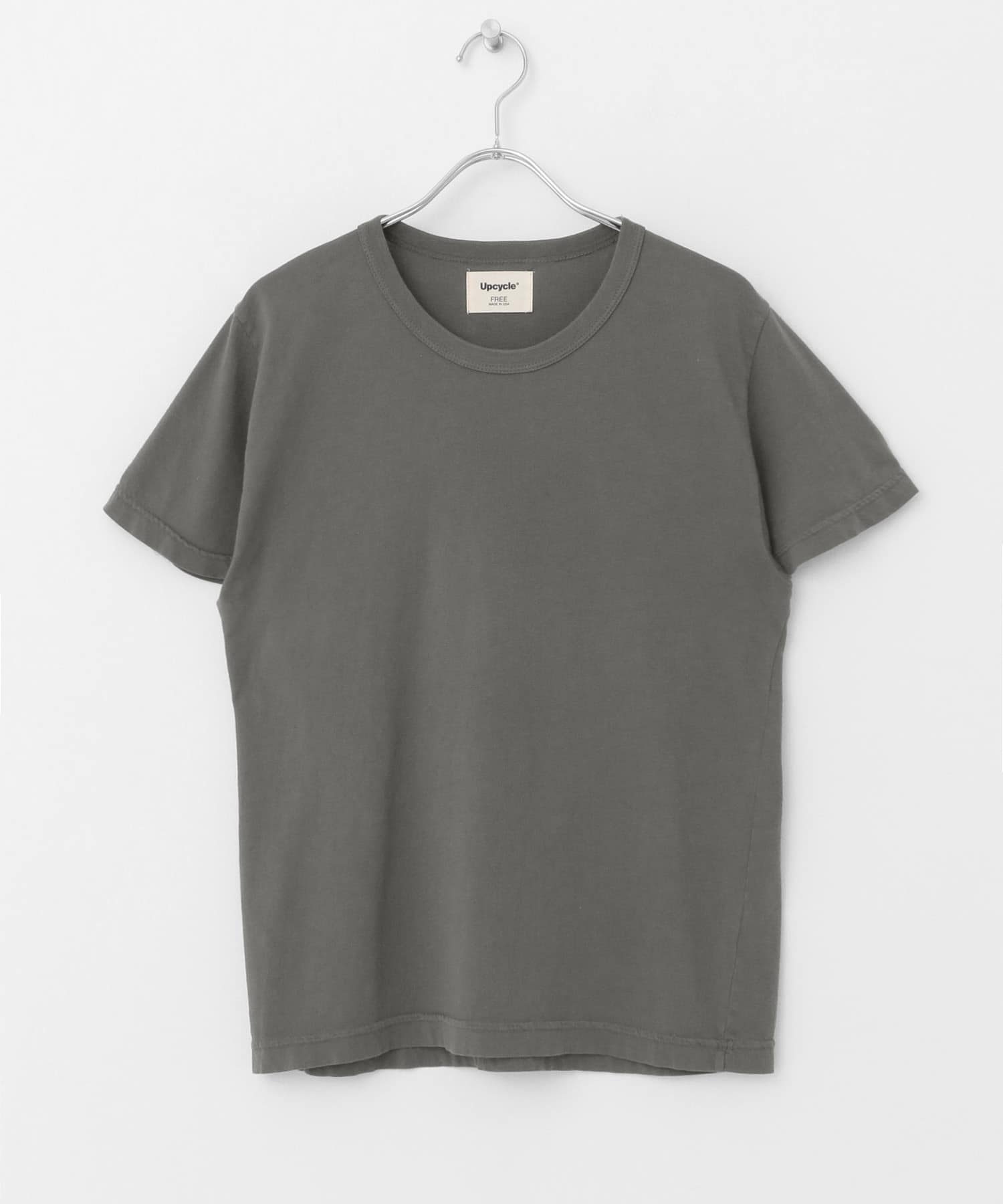 『別注』Upcycle×DOORS　アップサイクルコンパクトTシャツ charcoal FREE