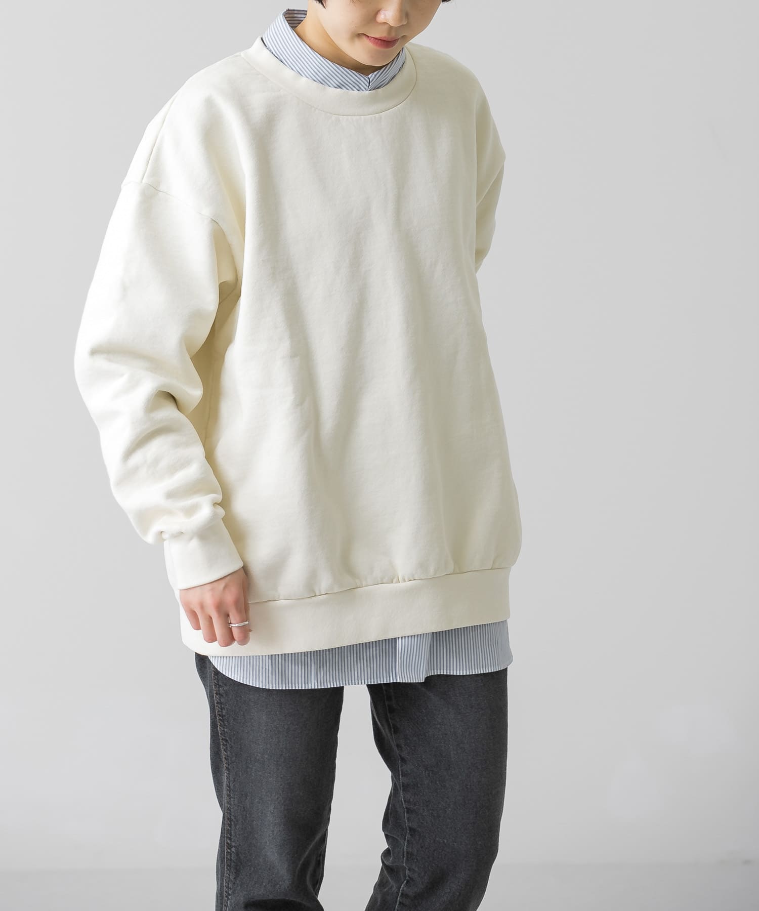 『別注』STAR&STRIPE×DOORS　裏起毛スウェット キナリ FREE