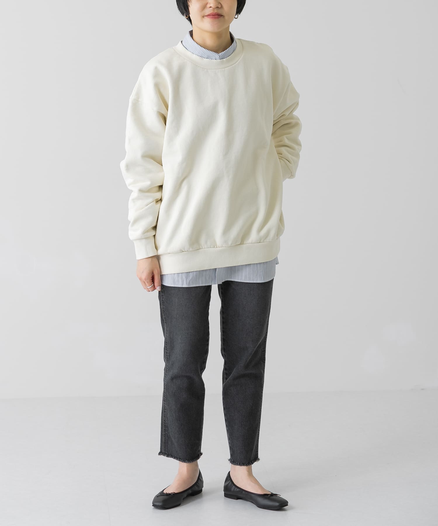 『別注』STAR&STRIPE×DOORS　裏起毛スウェット キナリ FREE