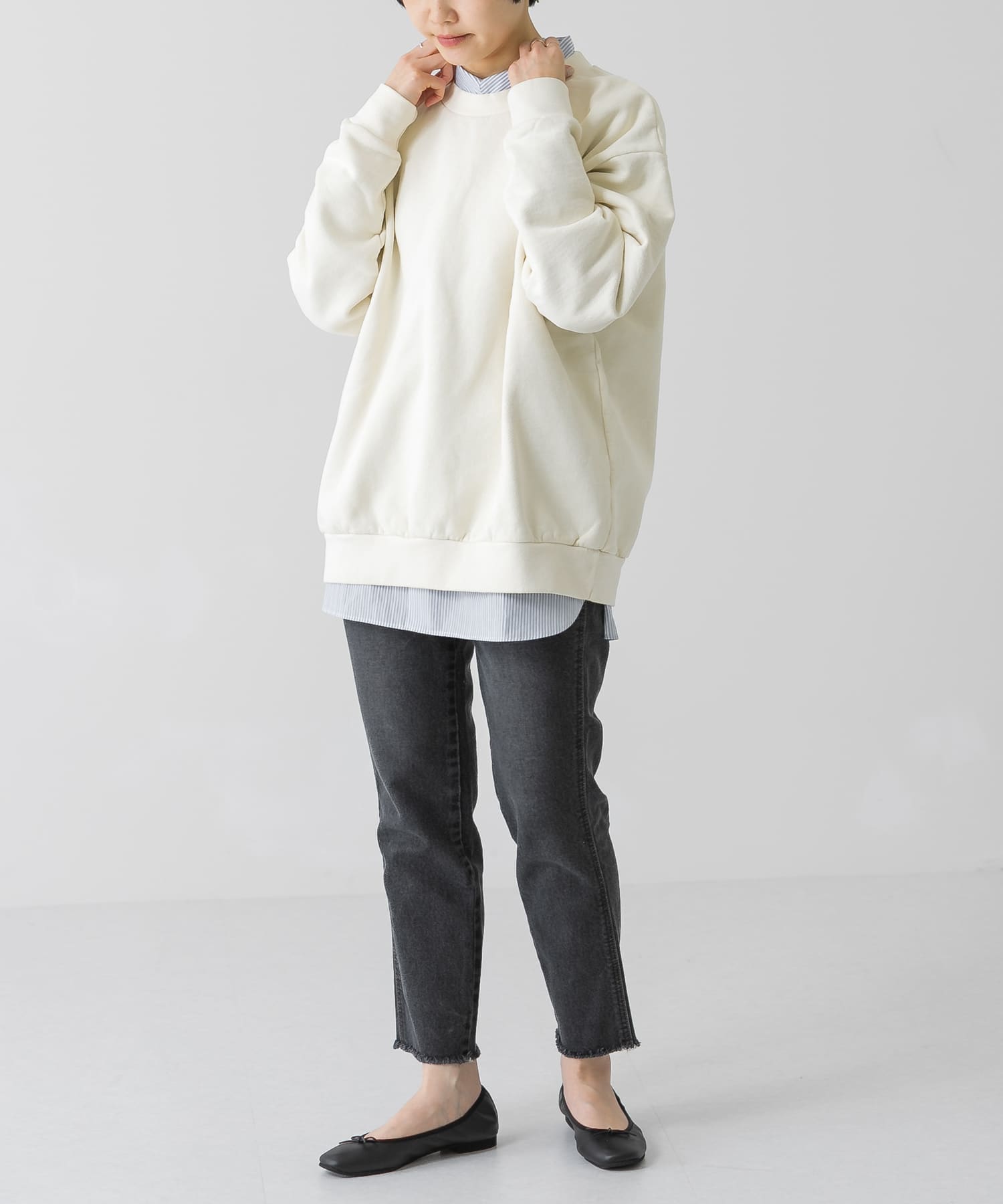 『別注』STAR&STRIPE×DOORS　裏起毛スウェット キナリ FREE