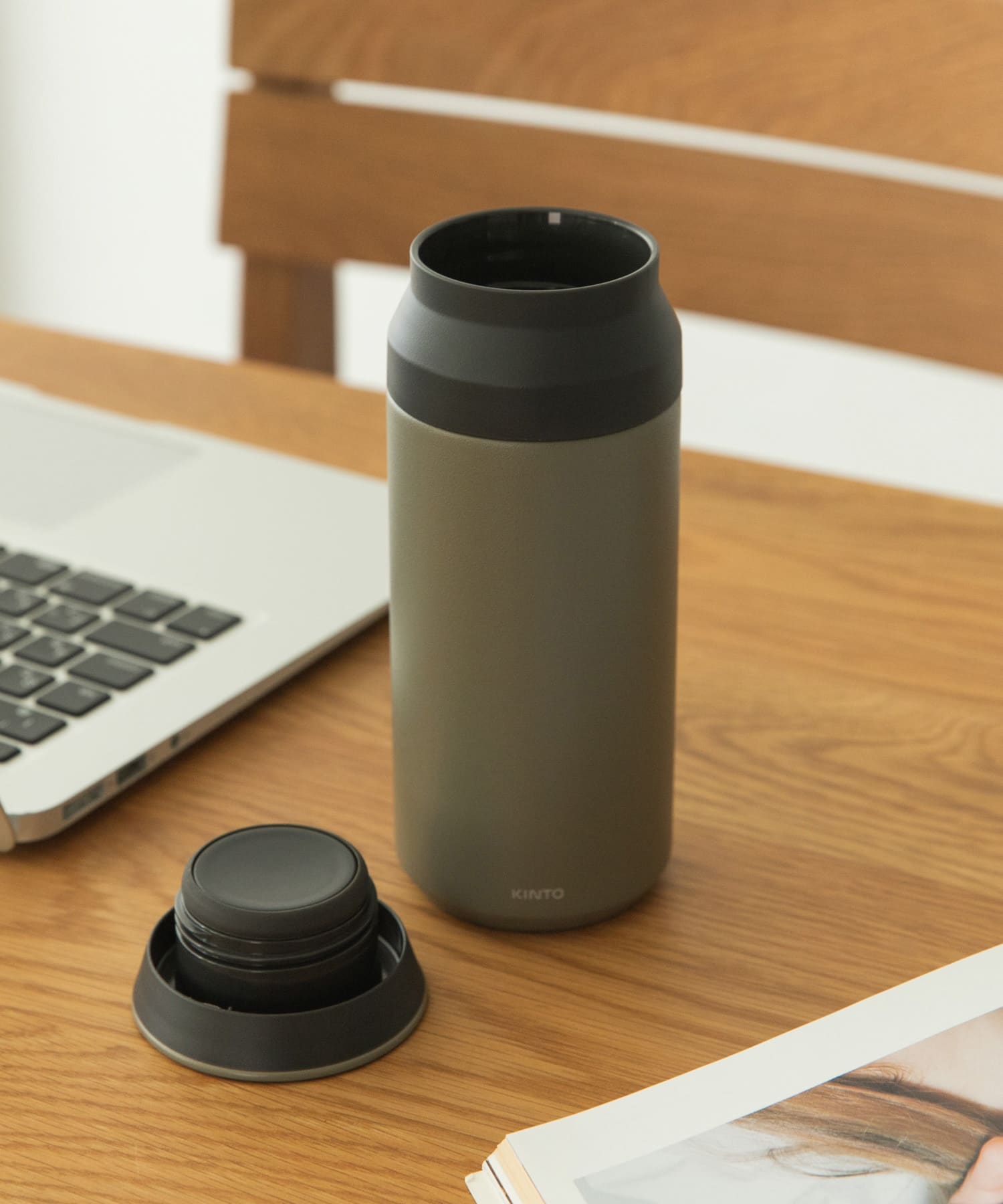 KINTO　トラベルタンブラー350ml カーキ one
