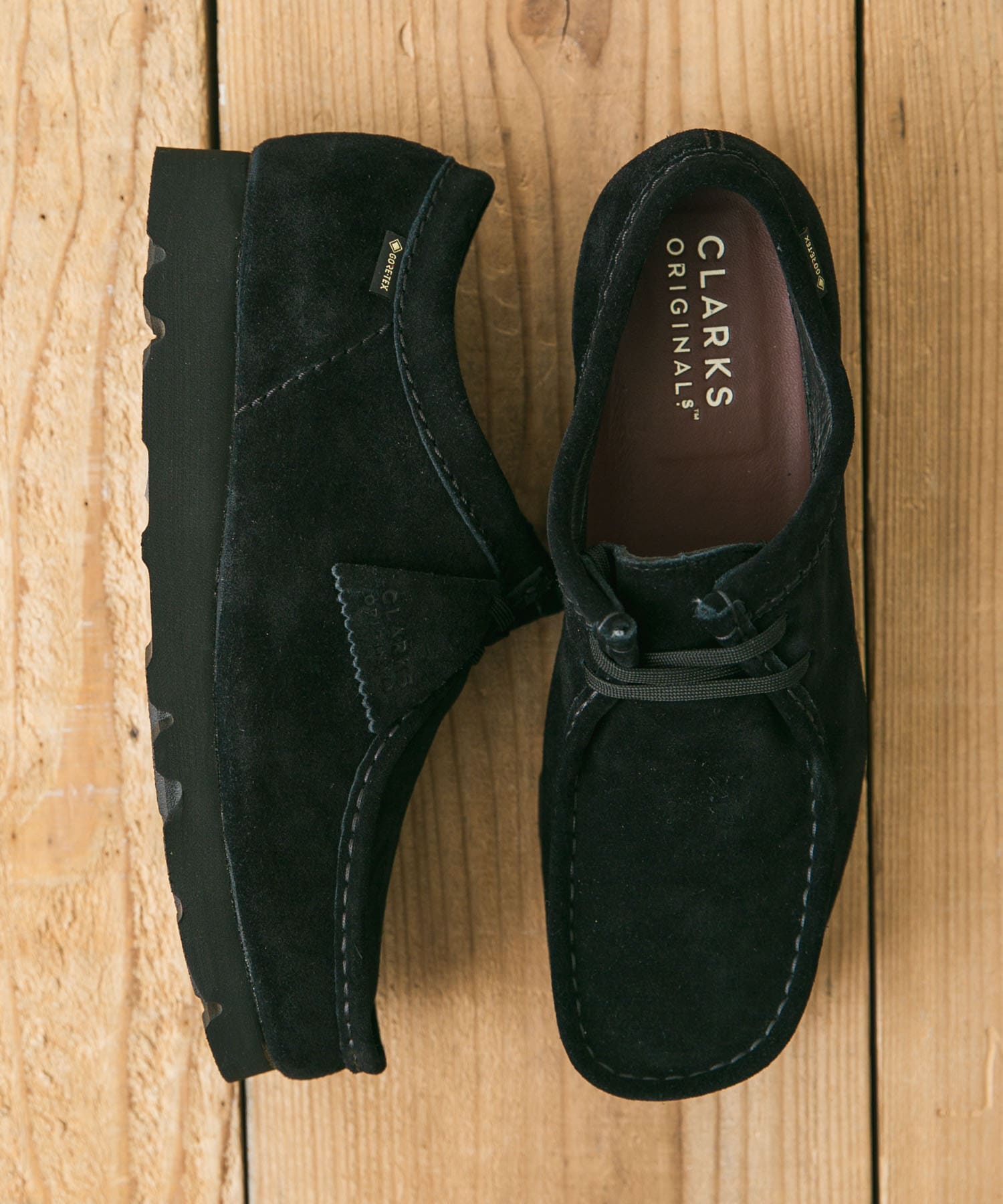 Clarks　WallabeeGTX Black Sde 6.5