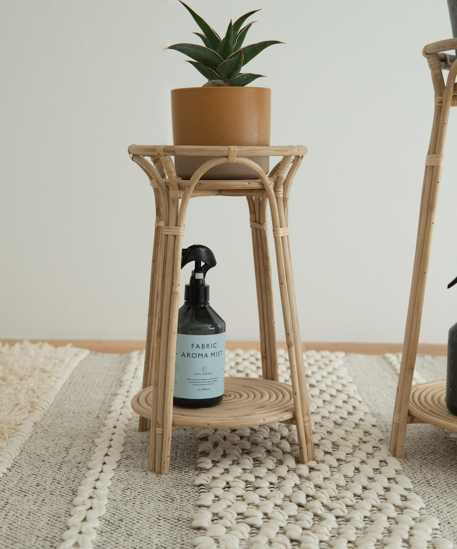 『WEB/一部店舗限定』shesay　ラタンのプラントスタンドS - S