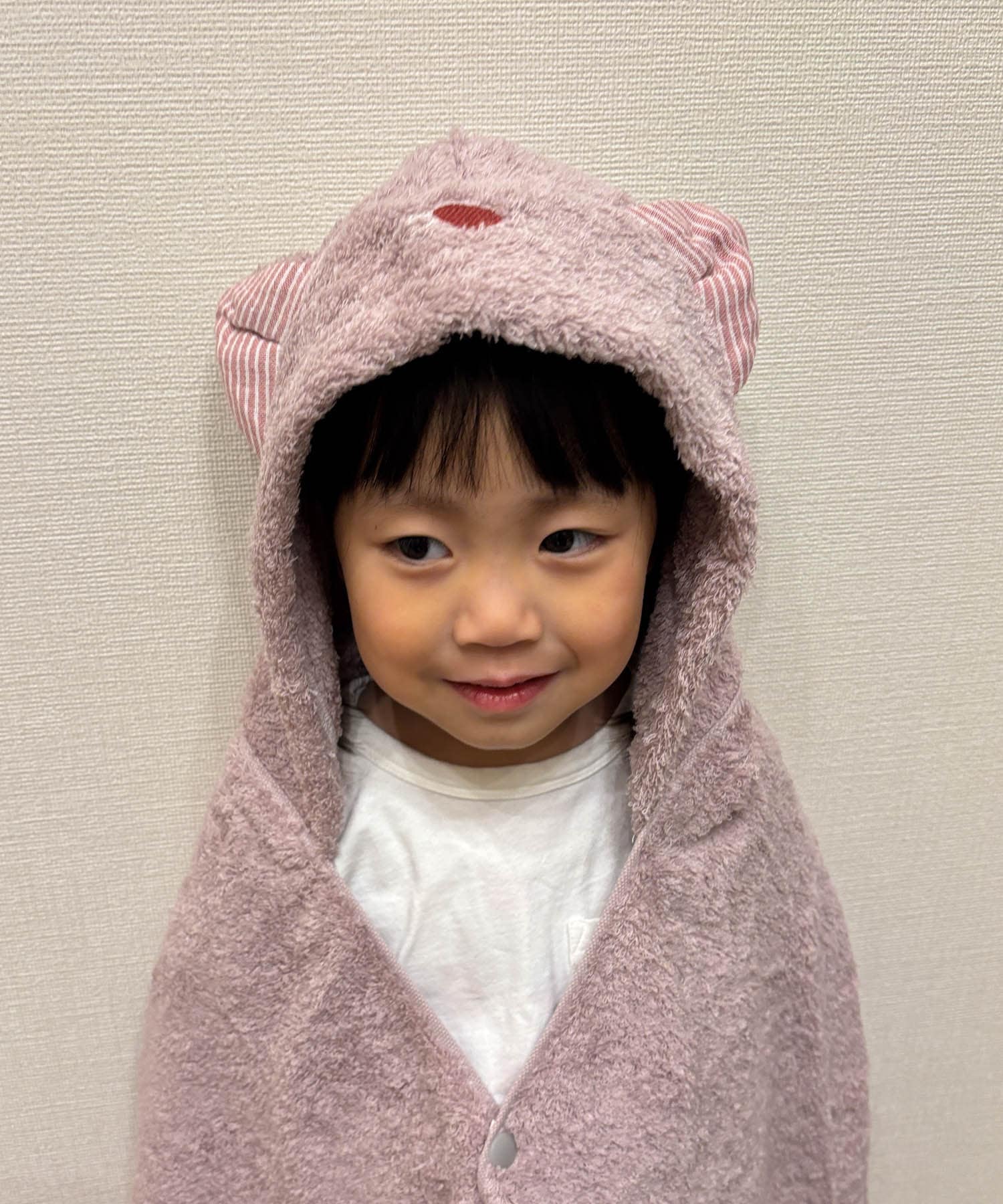 『WEB限定』kontex　ねこさん フード付バスタオル ピンク -