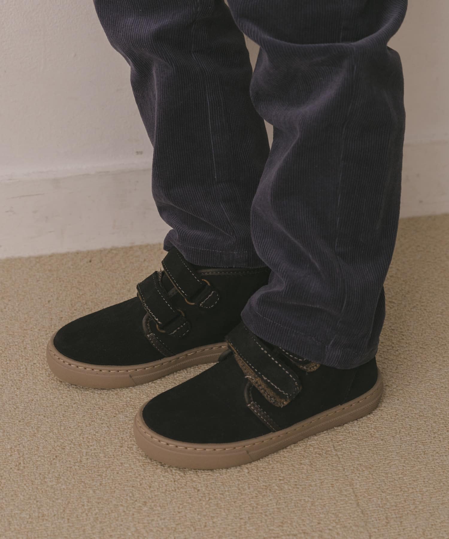 Cienta　ダブルストラップハイカットスニーカー(KIDS) black 16
