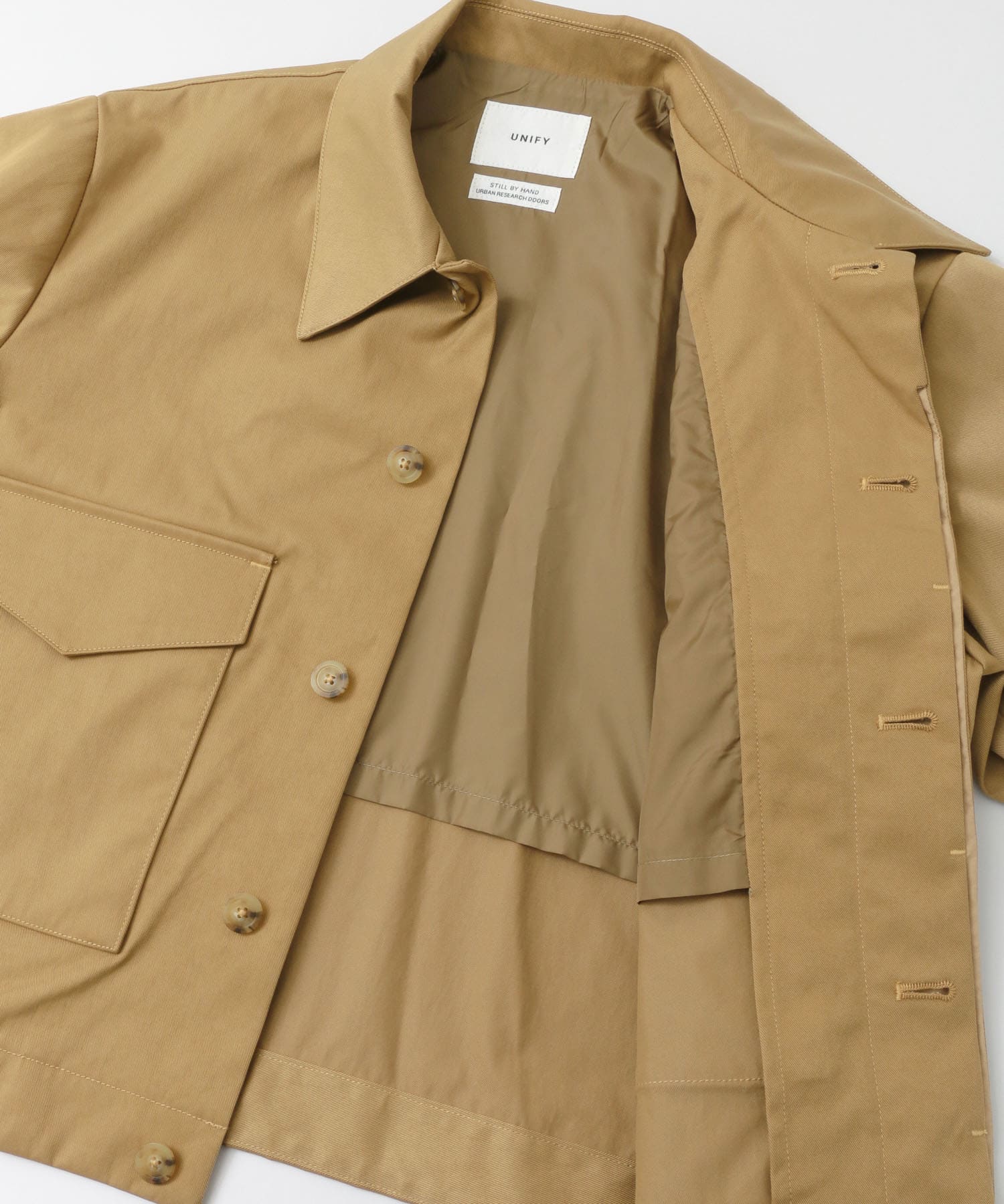 UNIFY　Nylon Short Jacket∴ BEIGE one