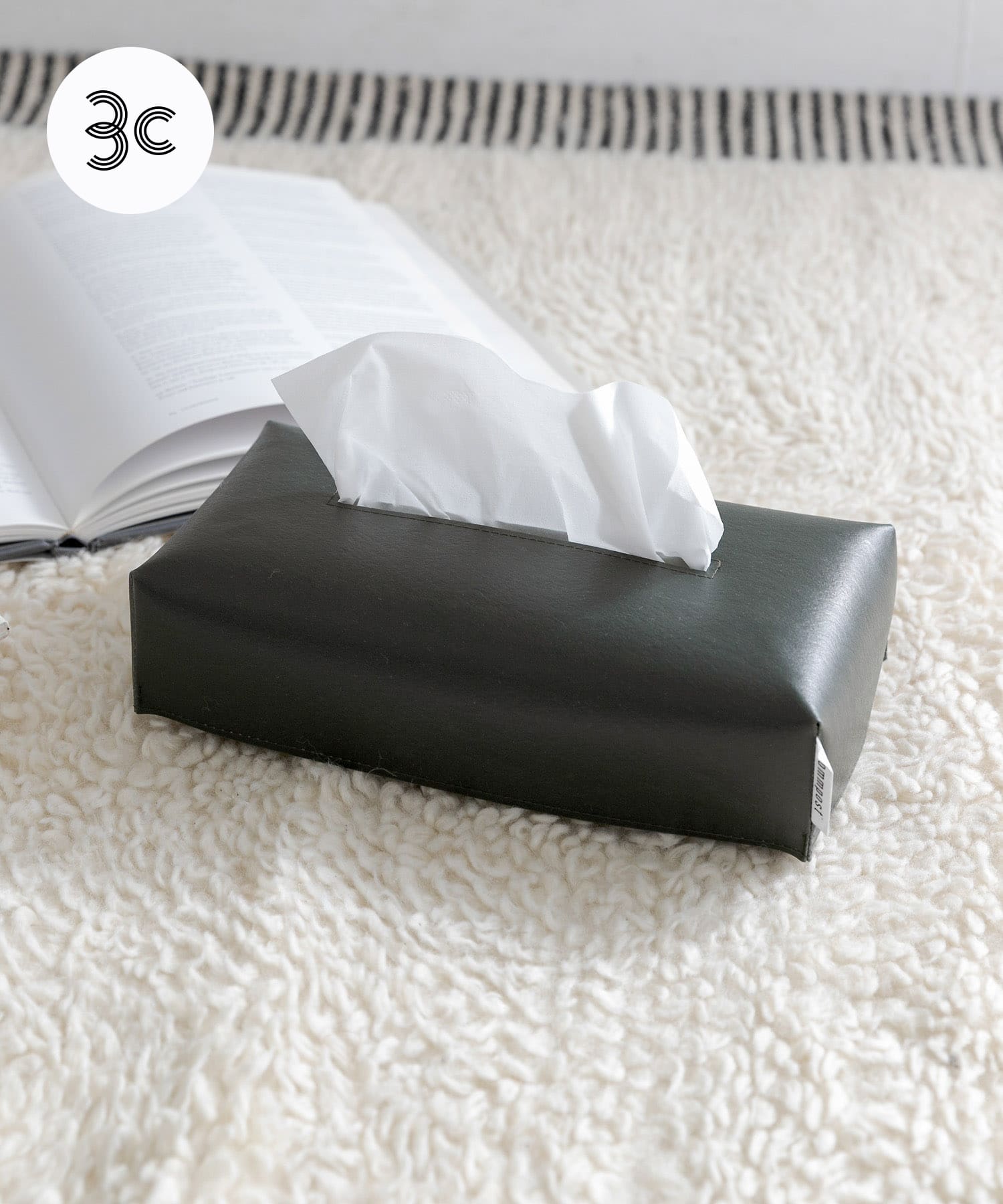 『一部WEB限定カラー』commpost　TISSUE BOX Green one