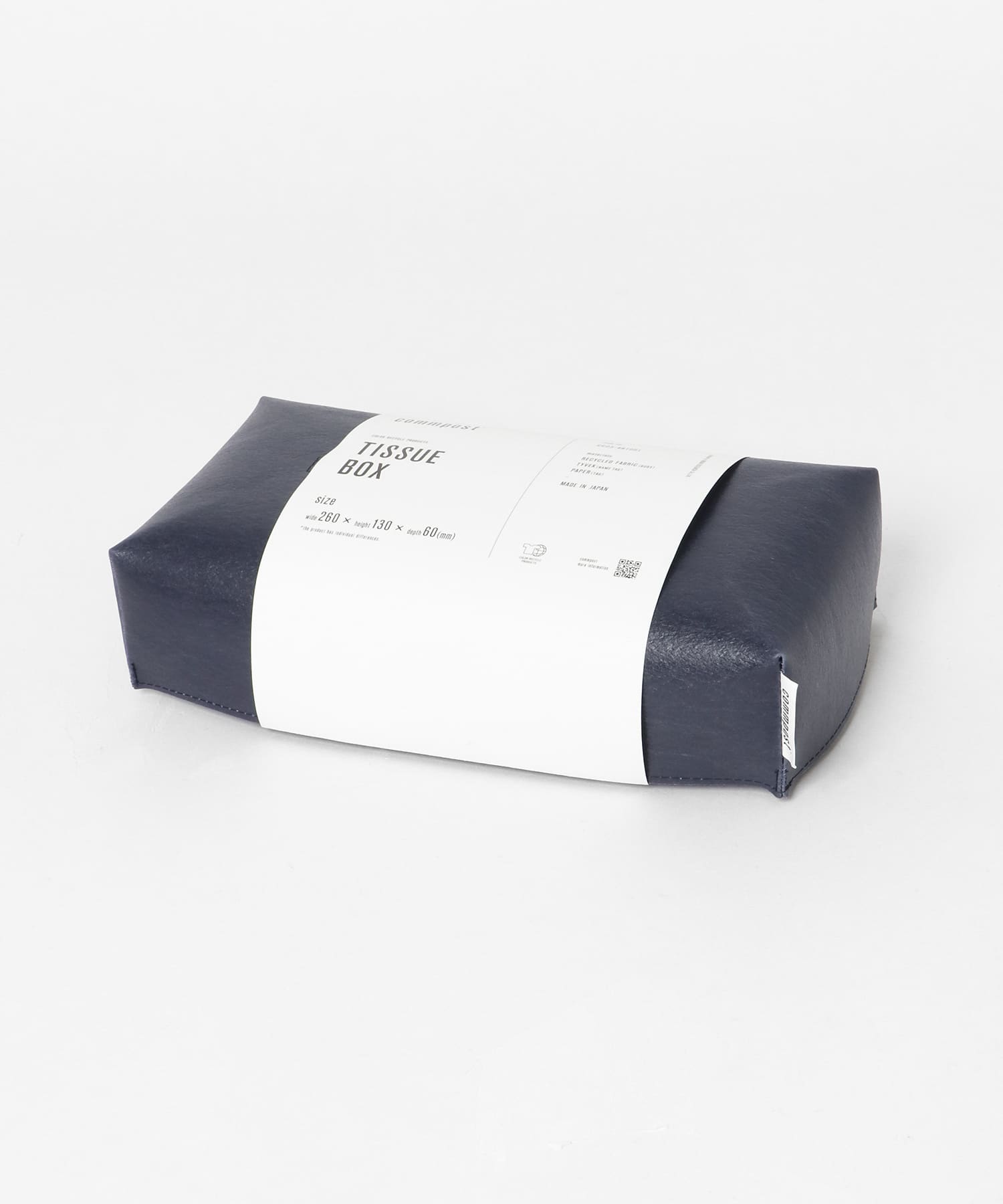 『一部WEB限定カラー』commpost　TISSUE BOX Navy(WEB限定) one