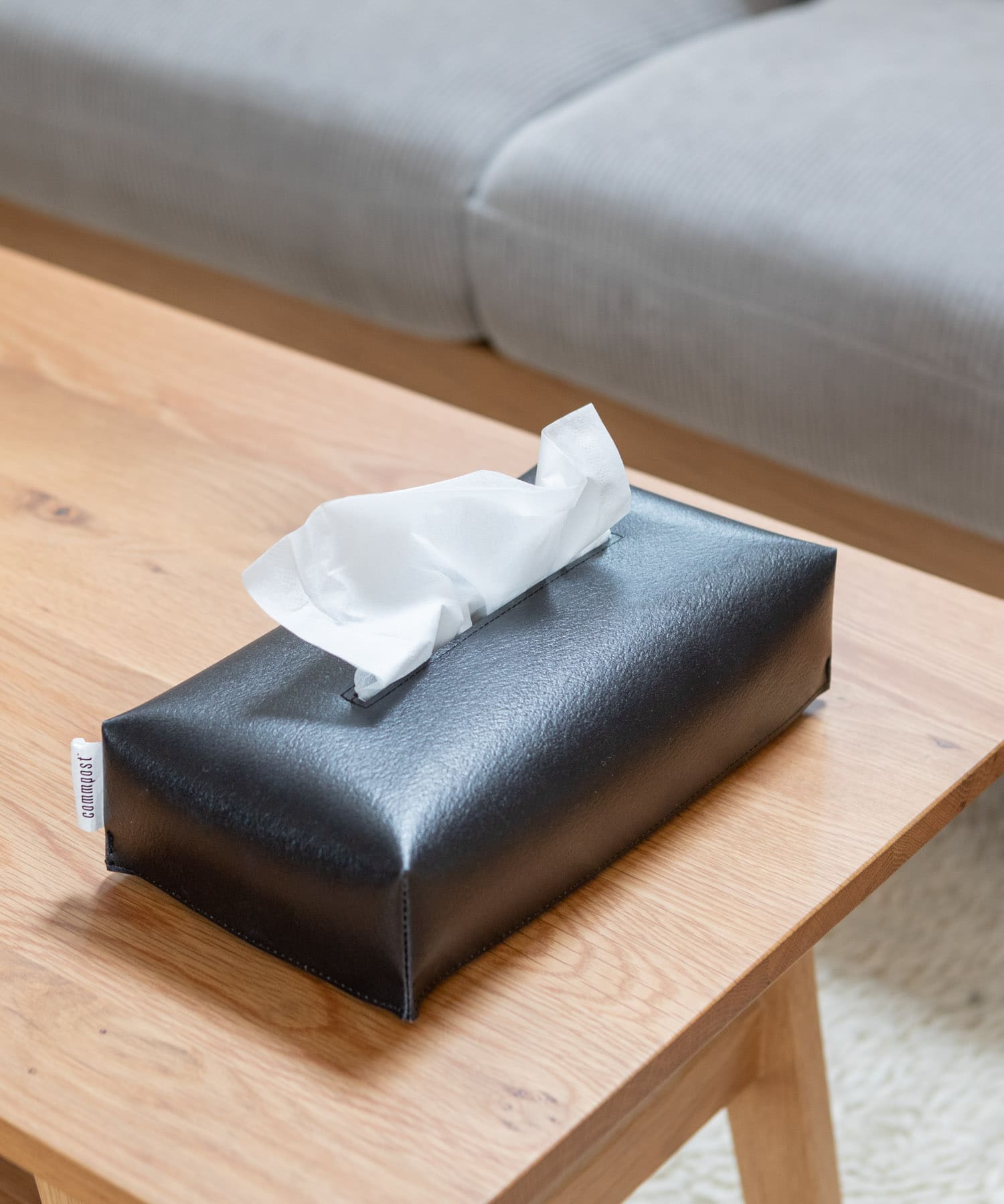 『一部WEB限定カラー』commpost　TISSUE BOX Black one