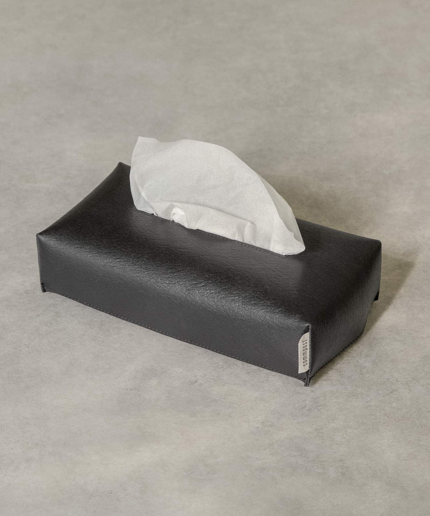 『一部WEB限定カラー』commpost　TISSUE BOX Black one